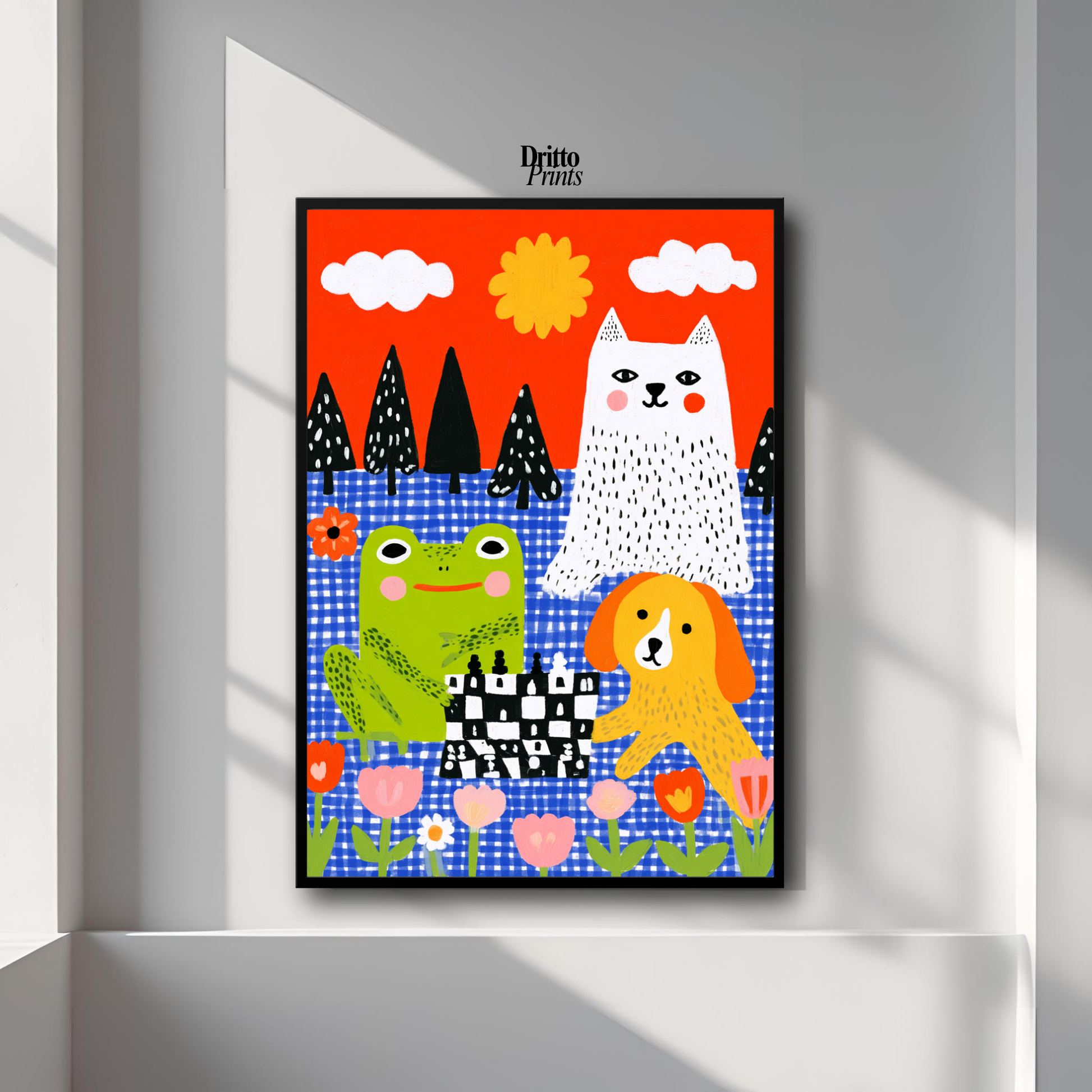 (FD49) The Game Night Trio – Framed matte paper poster