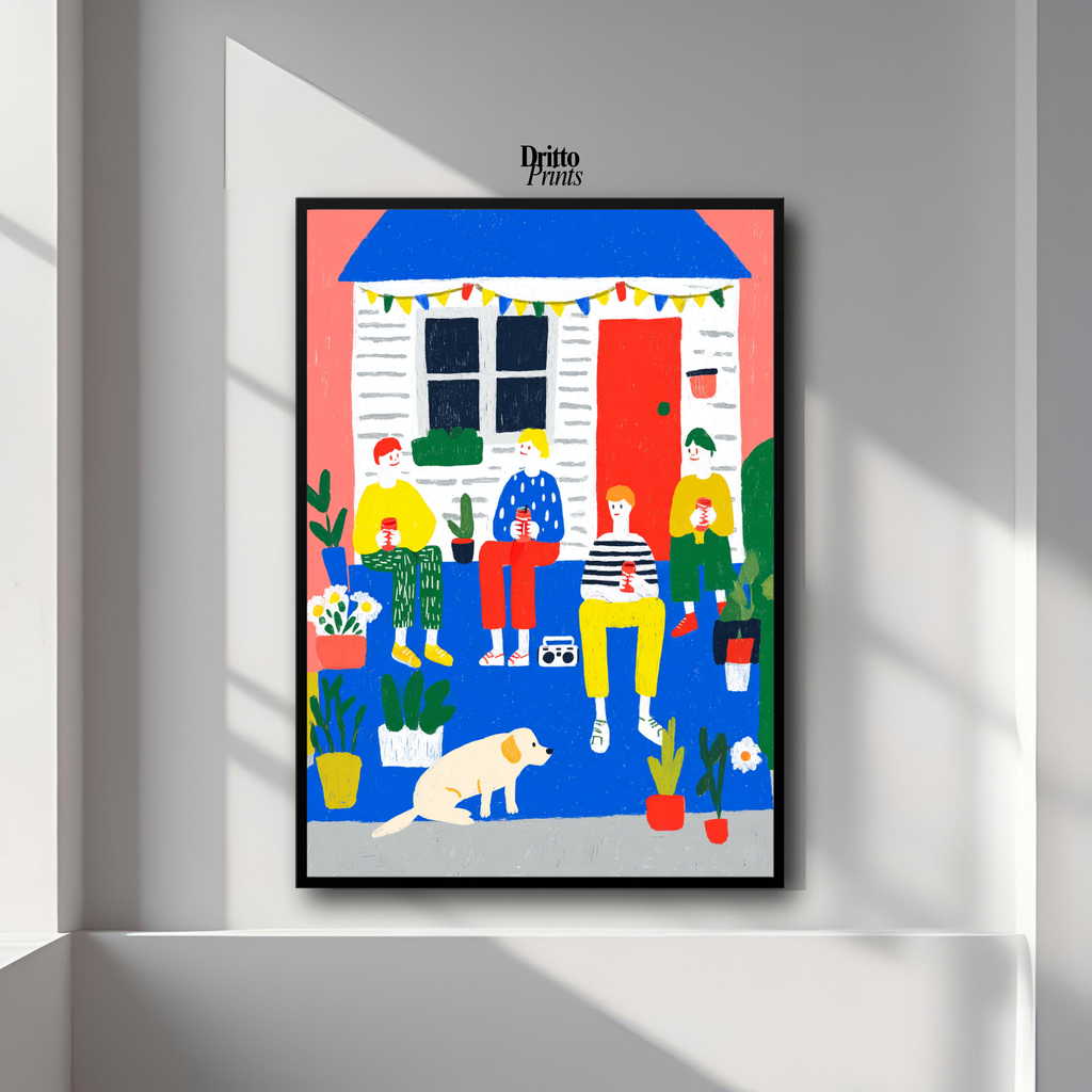 (FD47) Summer Evenings 1984 - Framed matte paper poster