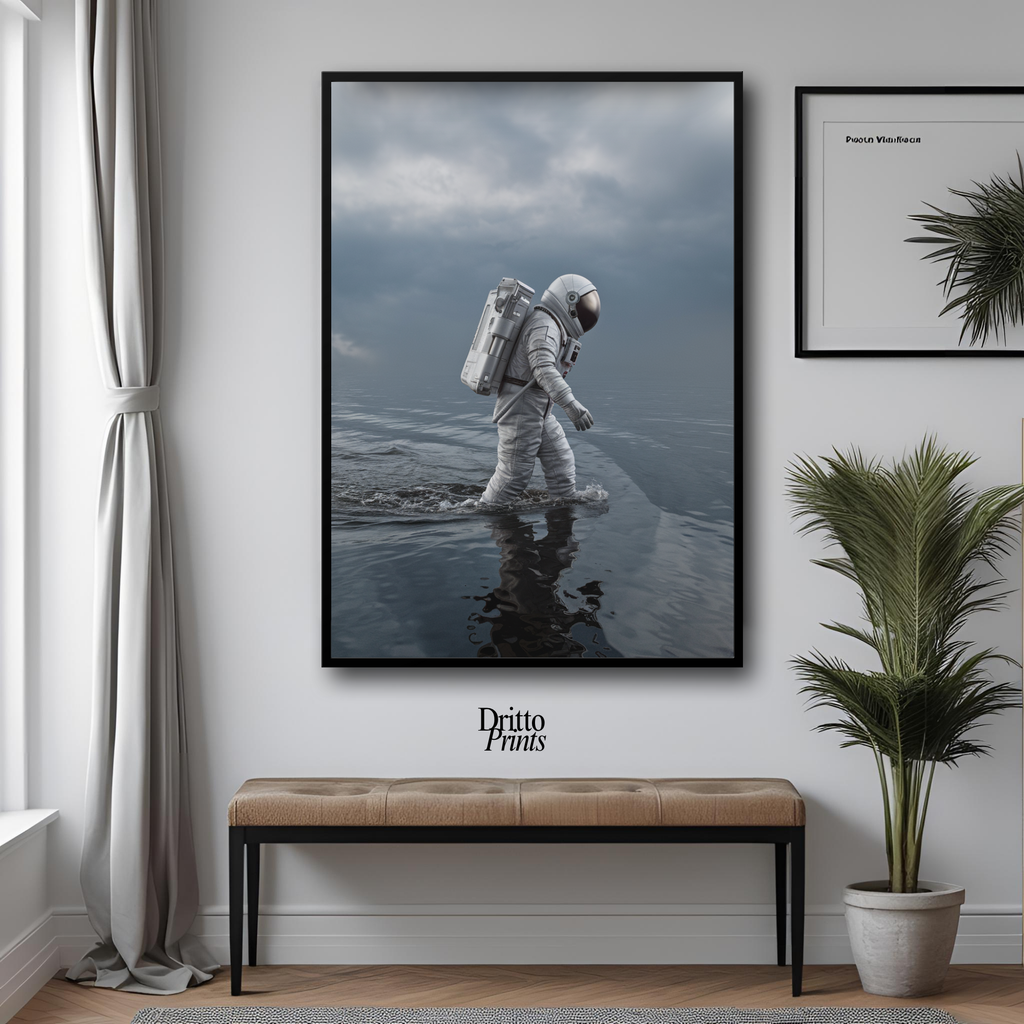 (FD25) Astronaut in Echo - Framed matte paper poster
