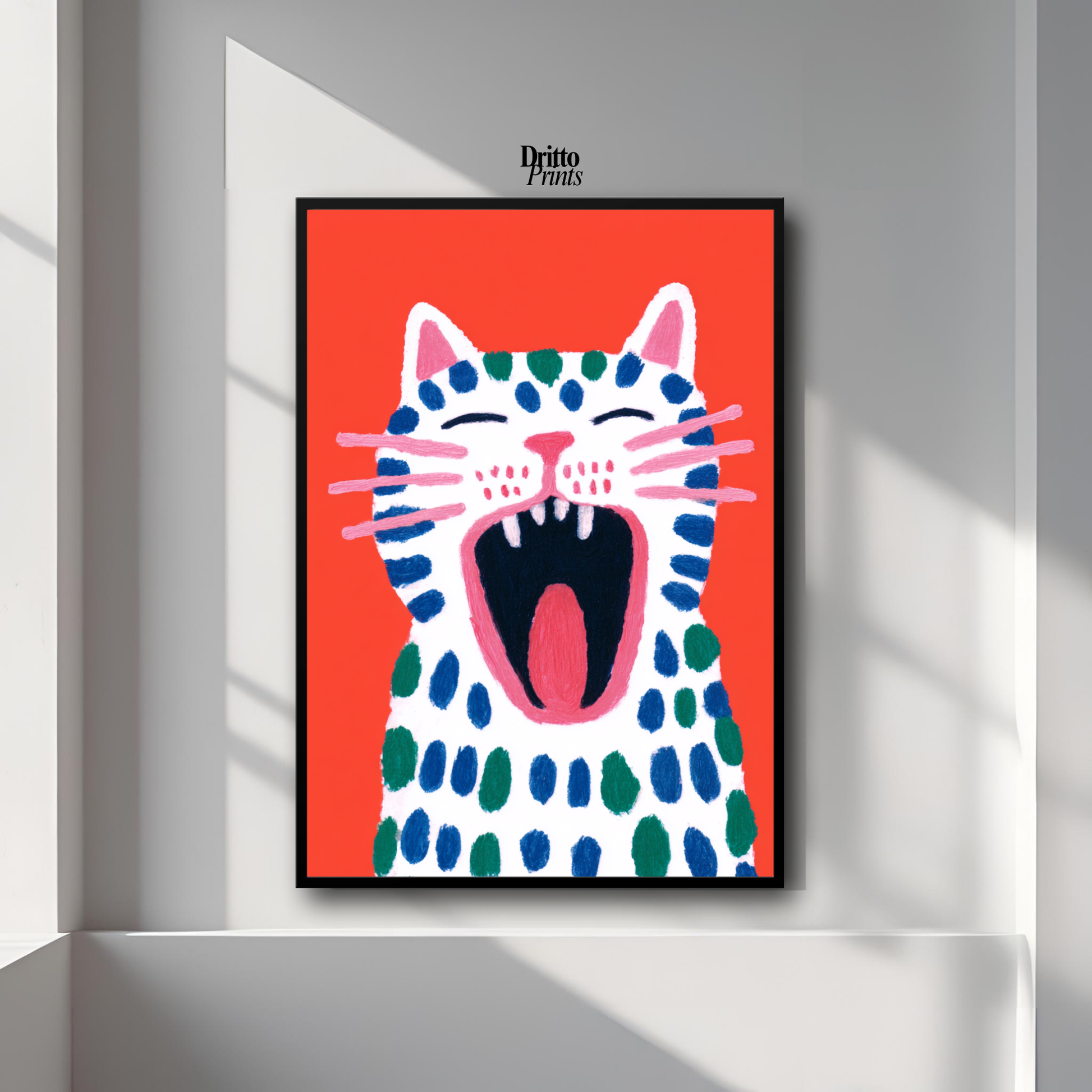 (FD48) The Screaming Paws - Framed matte paper poster