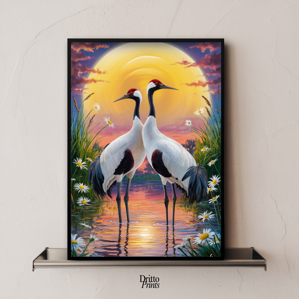 (FD18) Golden Companionship - Framed matte paper poster