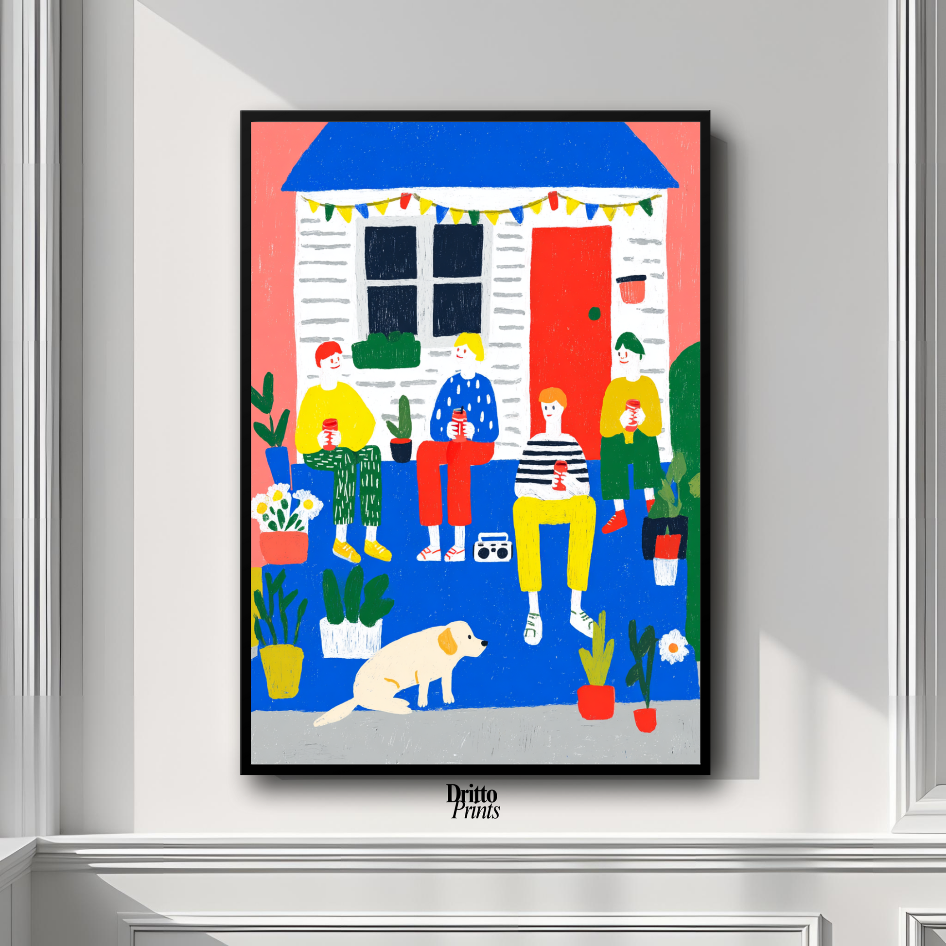 (FD47) Summer Evenings 1984 - Framed matte paper poster