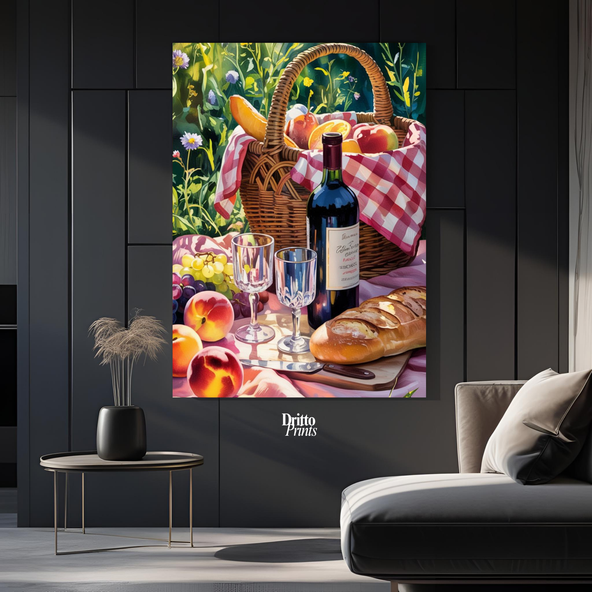 (CD7) Summer Picnic Bliss - Canvas