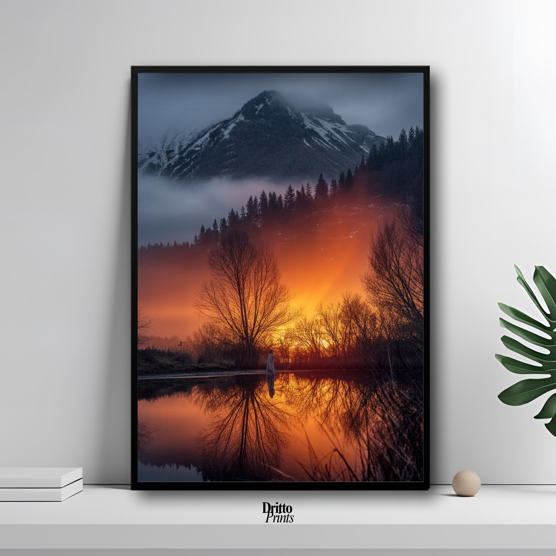 (FD29) When the Lake Remembered - Framed matte paper poster