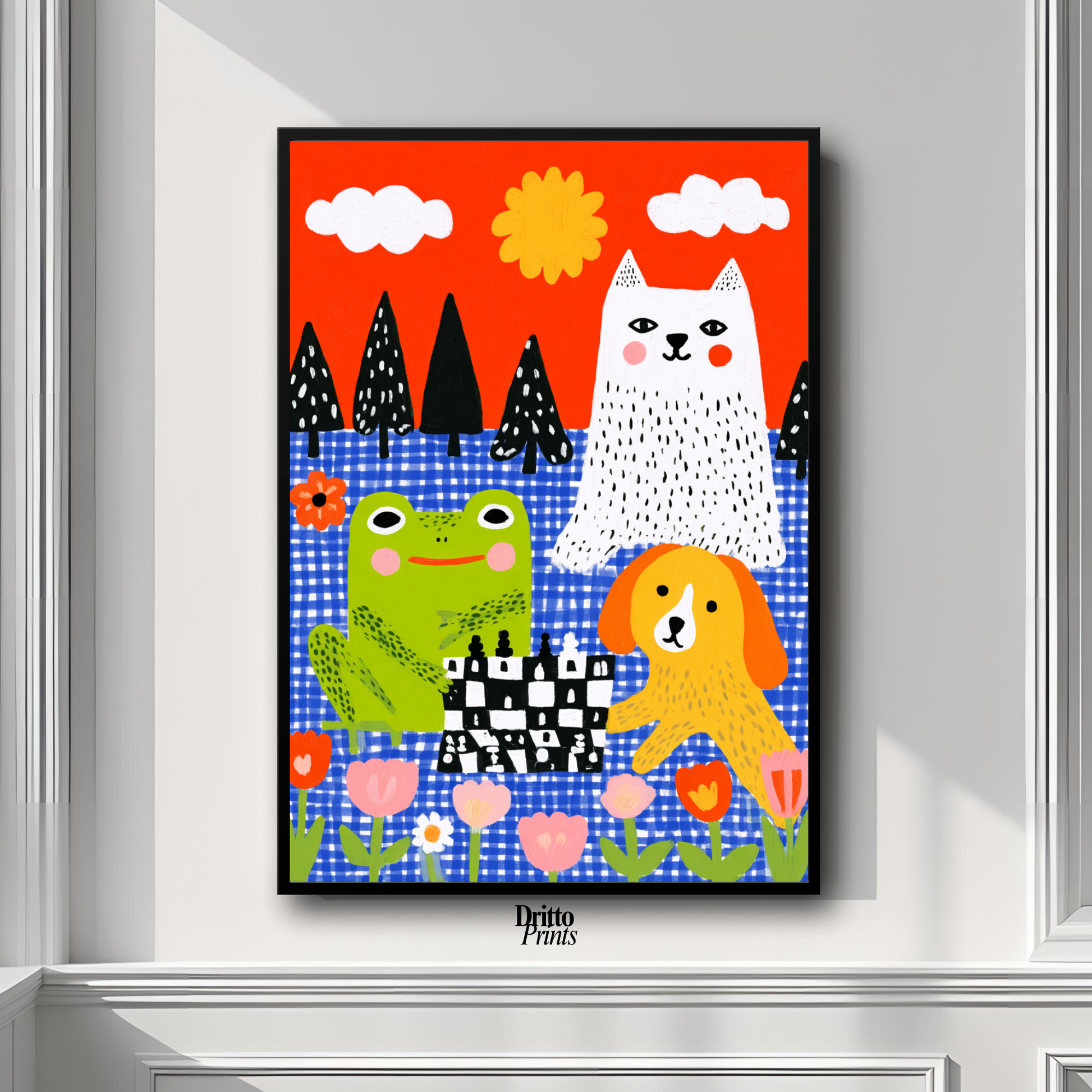 (FD49) The Game Night Trio – Framed matte paper poster