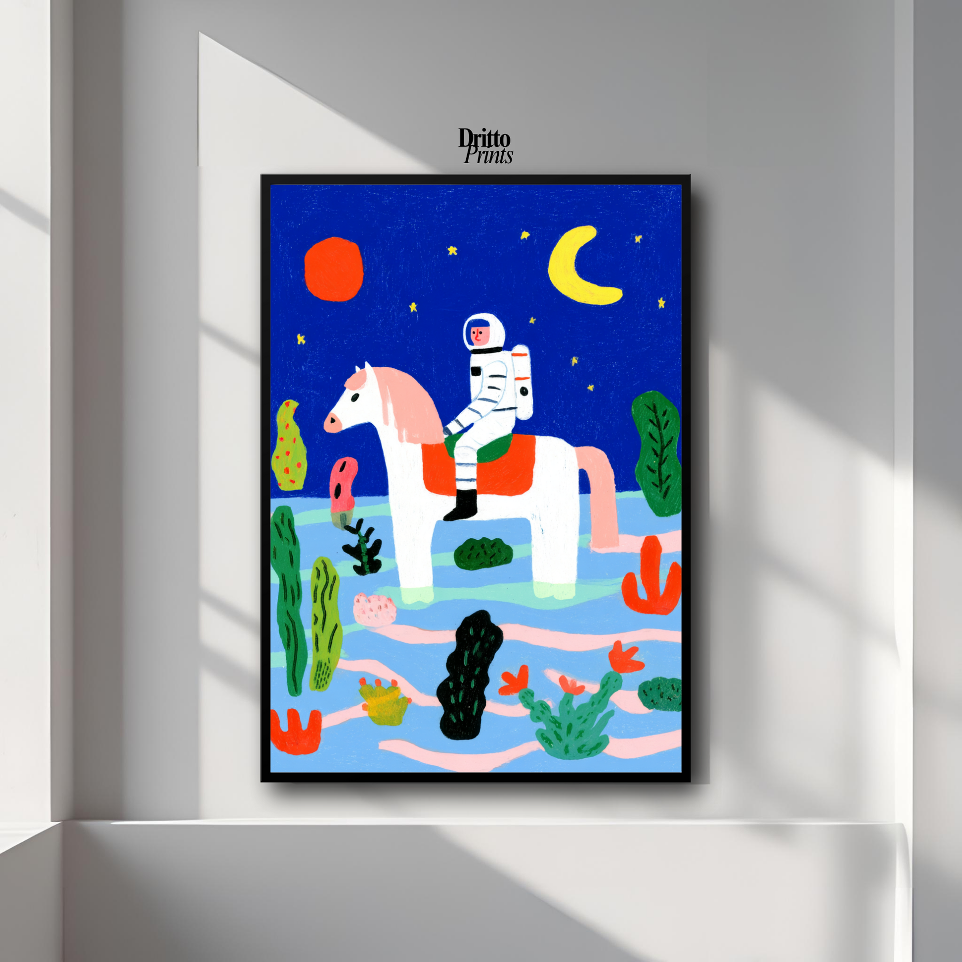 (FD42) Ghost Rider of the Midnight Tides – Framed Matte Paper Poster