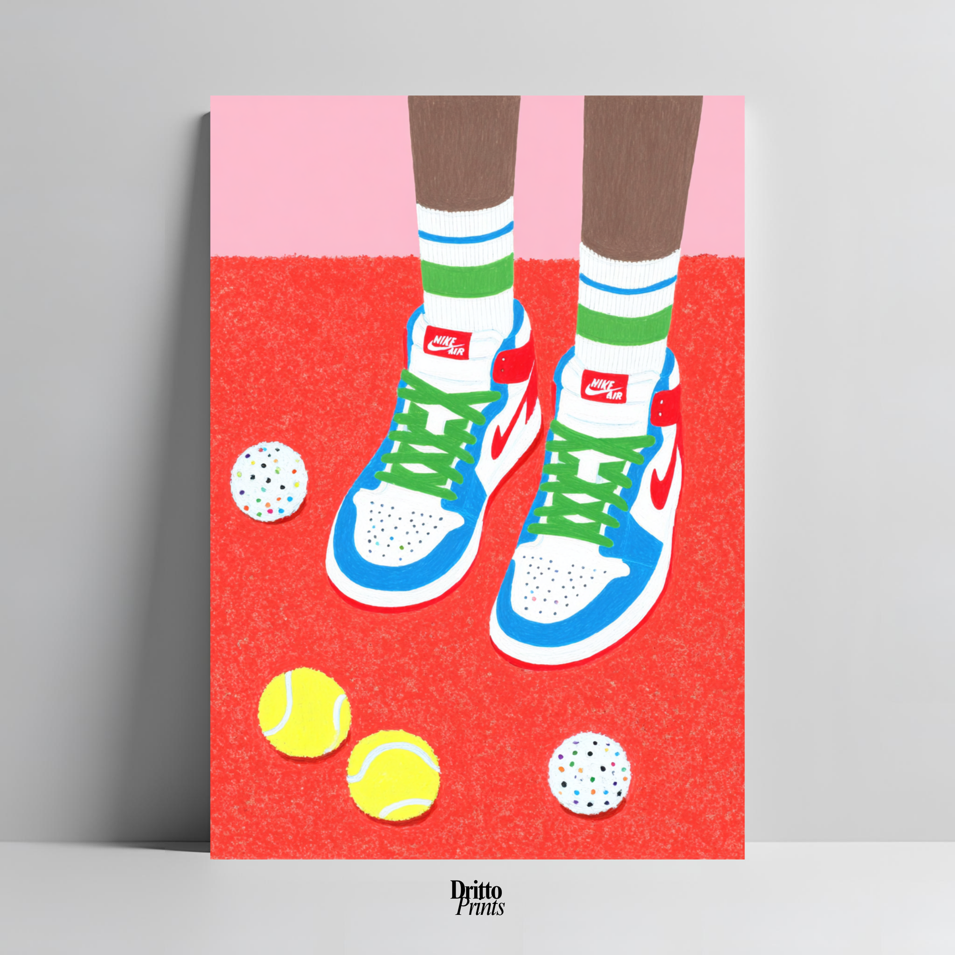 (PD31) Mocha Court Balls Poster