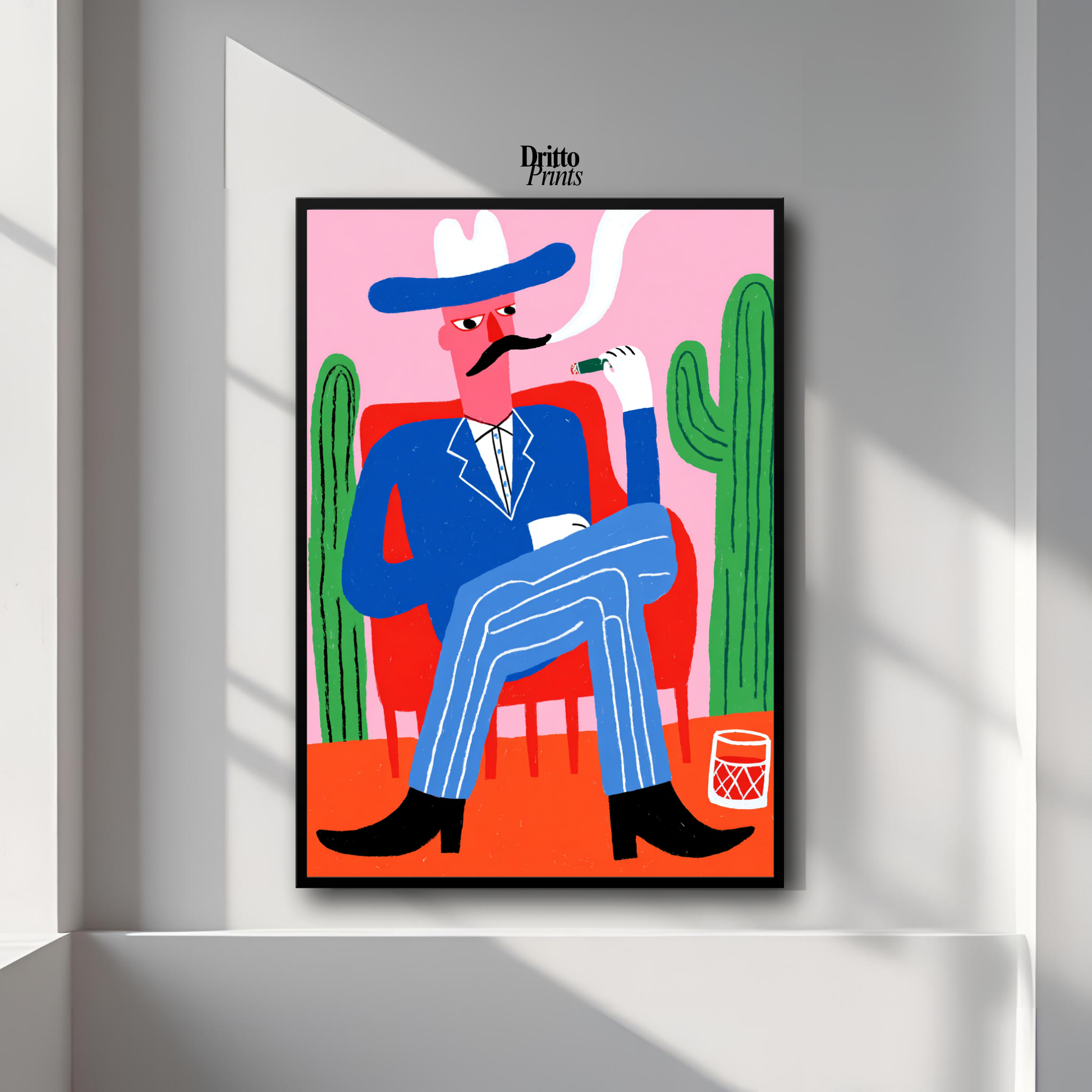 (FD41) Blood in the Glass – Gothic Gunslinger Framed matte paper poster