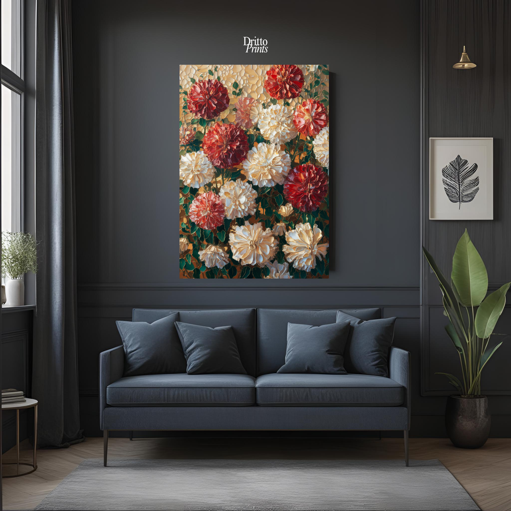 (CF2) Floral Symphony - Framed canvas