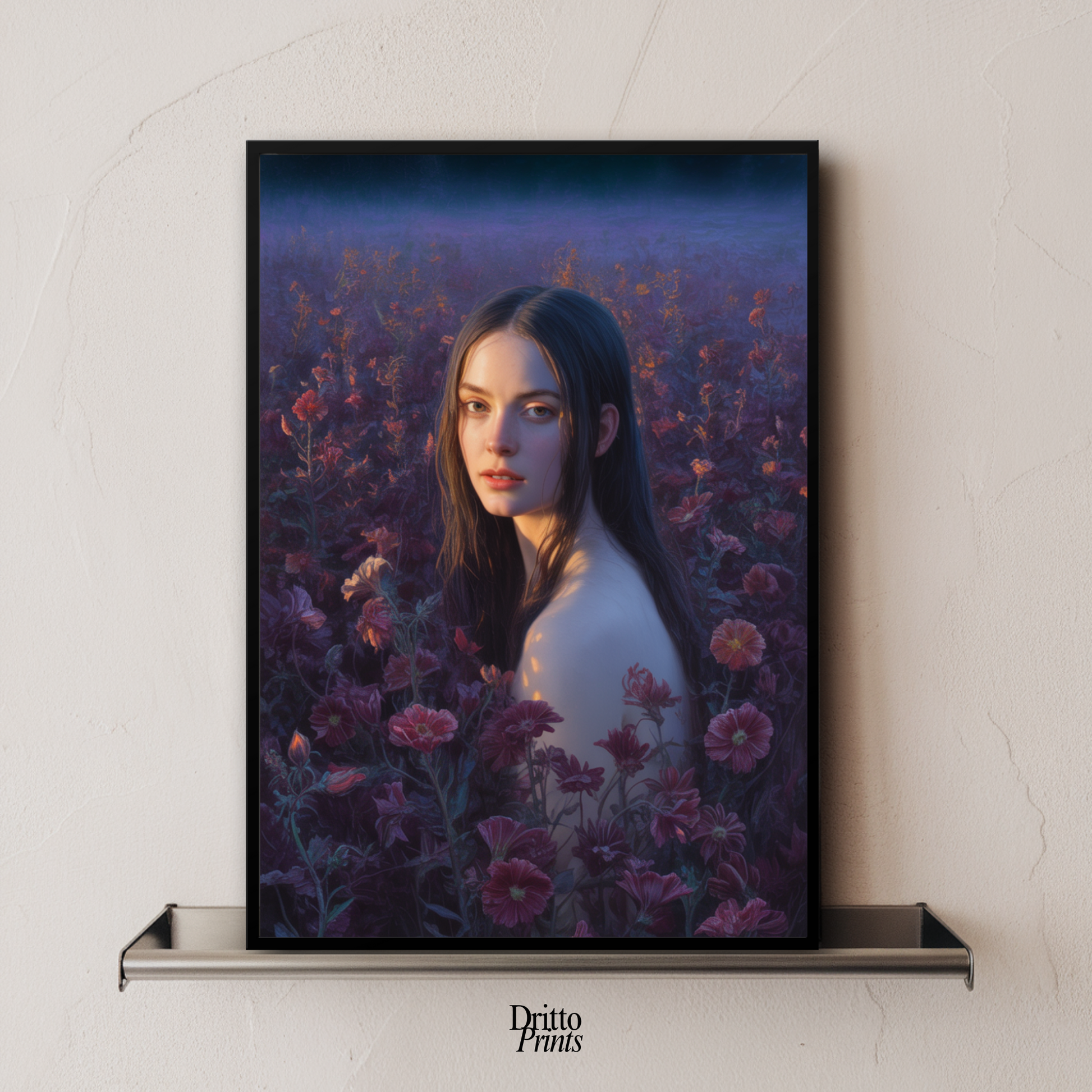 (FD21) Eclipsed in Bloom - Framed matte paper poster