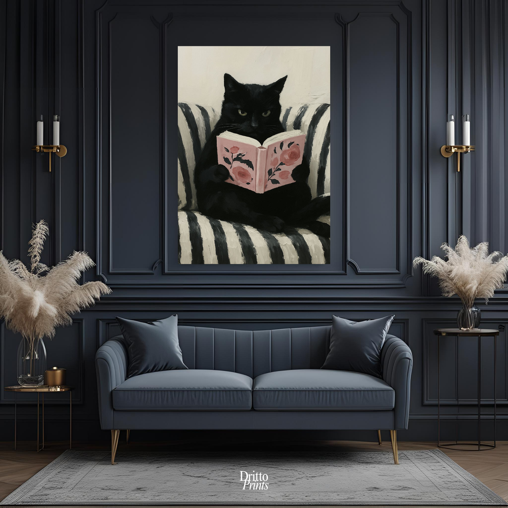 (PD4) The Cat Who Read in Stripes - Poster