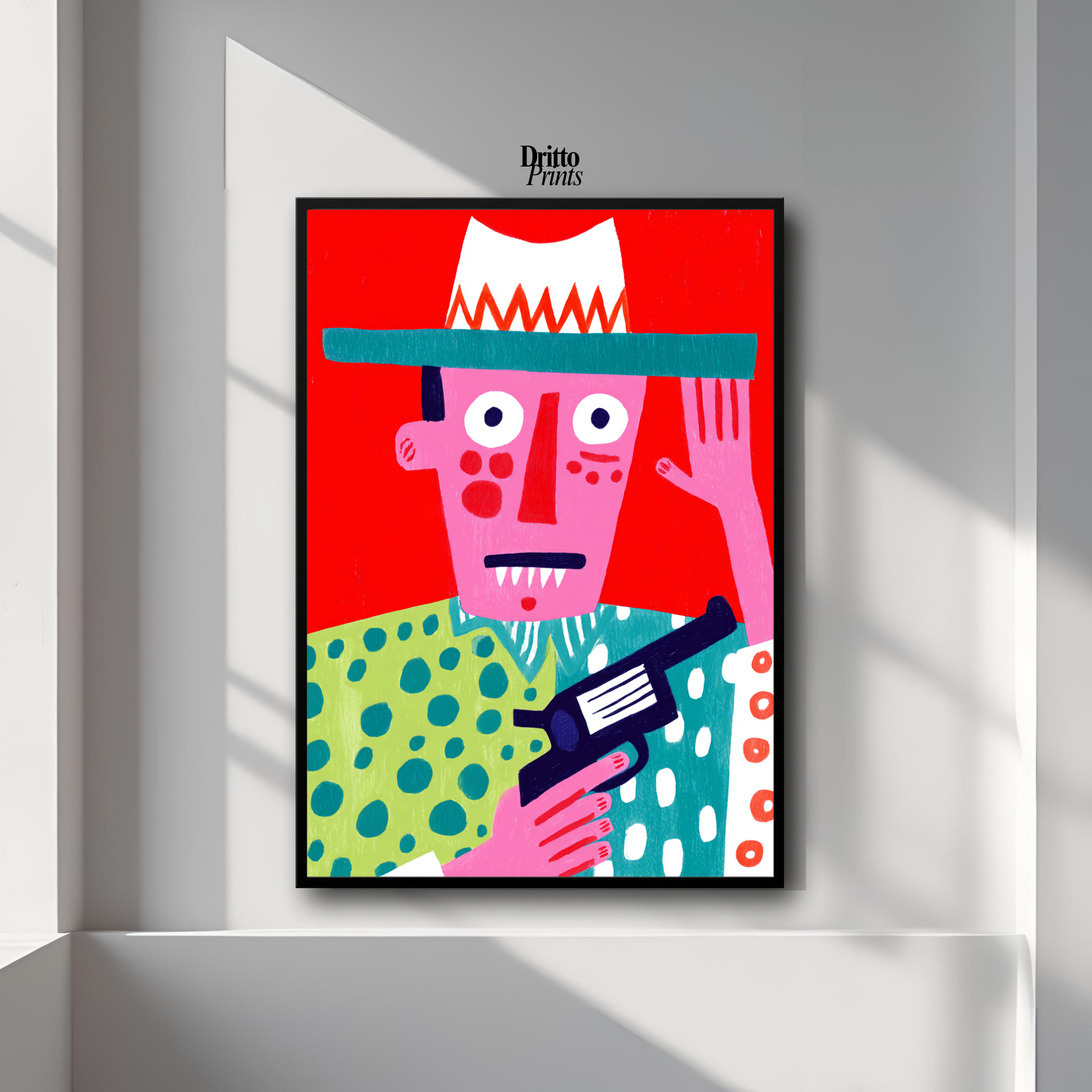 (FD43) Zombie Sheriff - Framed matte paper poster