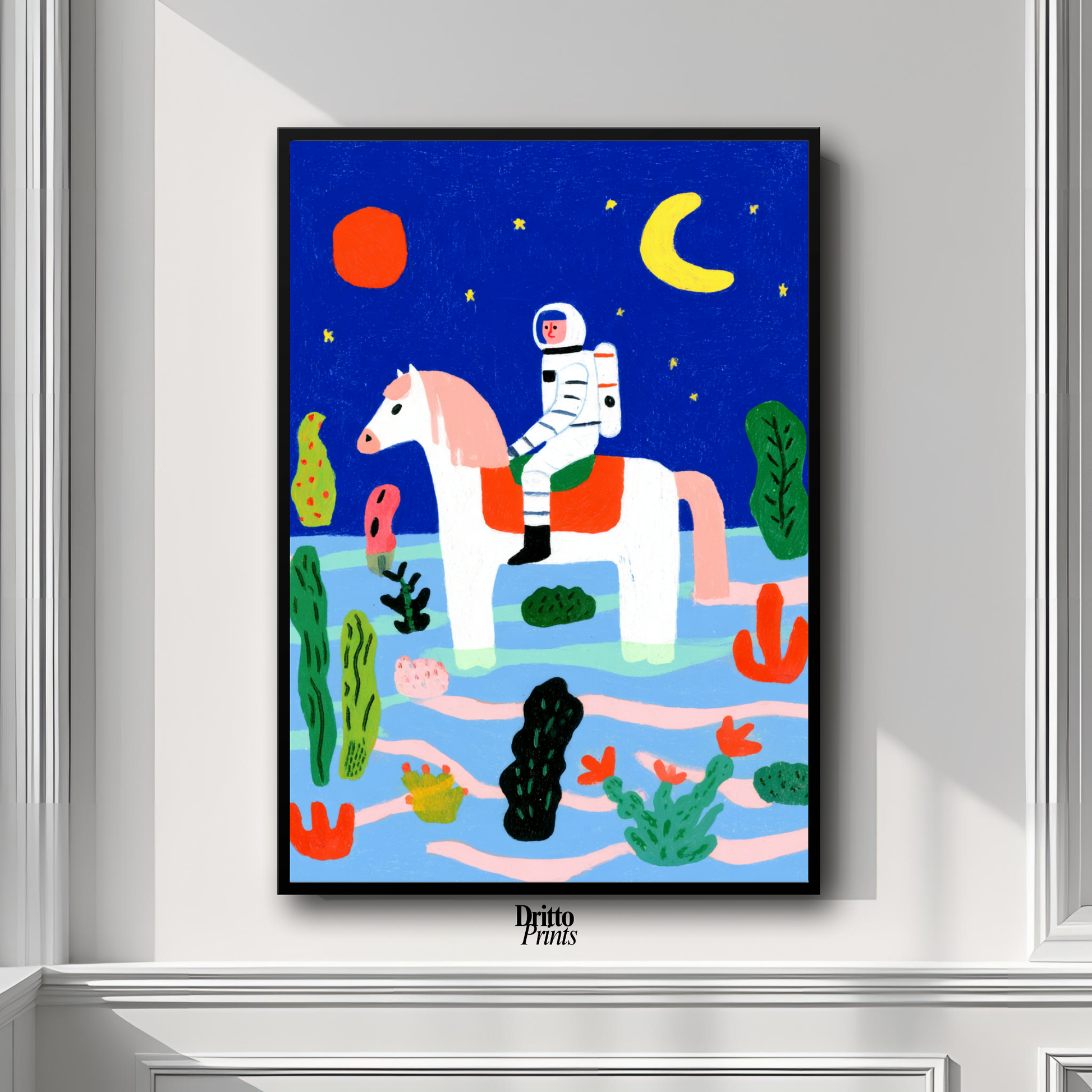 (FD42) Ghost Rider of the Midnight Tides – Framed Matte Paper Poster