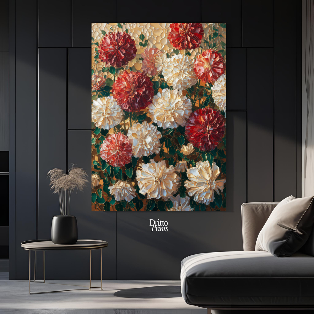(CF2) Floral Symphony - Framed canvas
