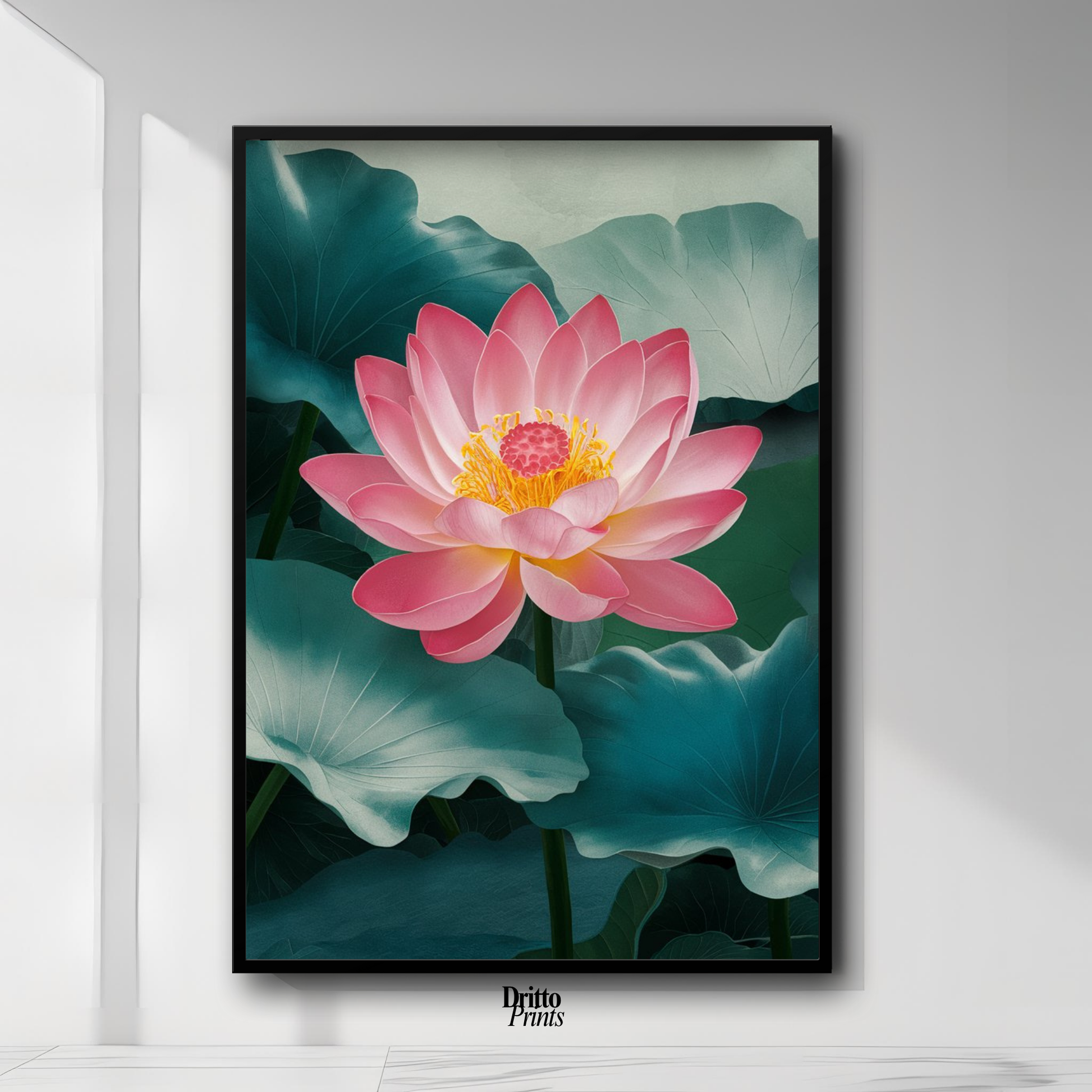 (FD30) Whispers of the Lotus - Framed matte paper poster
