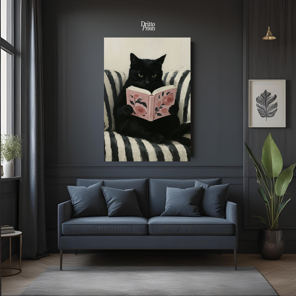 (PD4) The Cat Who Read in Stripes - Poster