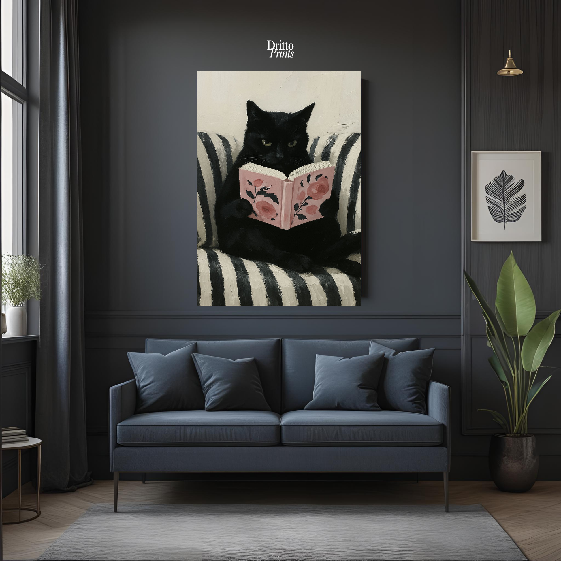 (PD4) The Cat Who Read in Stripes - Poster