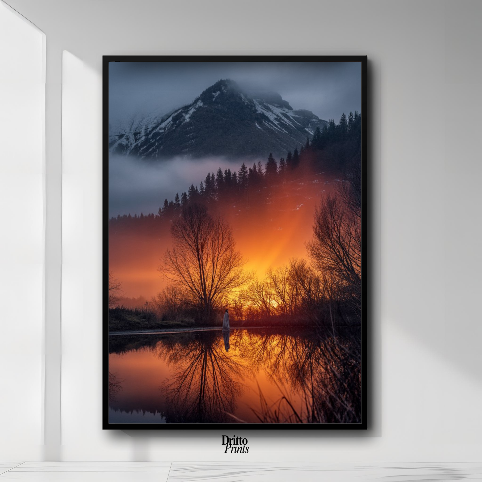 (FD29) When the Lake Remembered - Framed matte paper poster