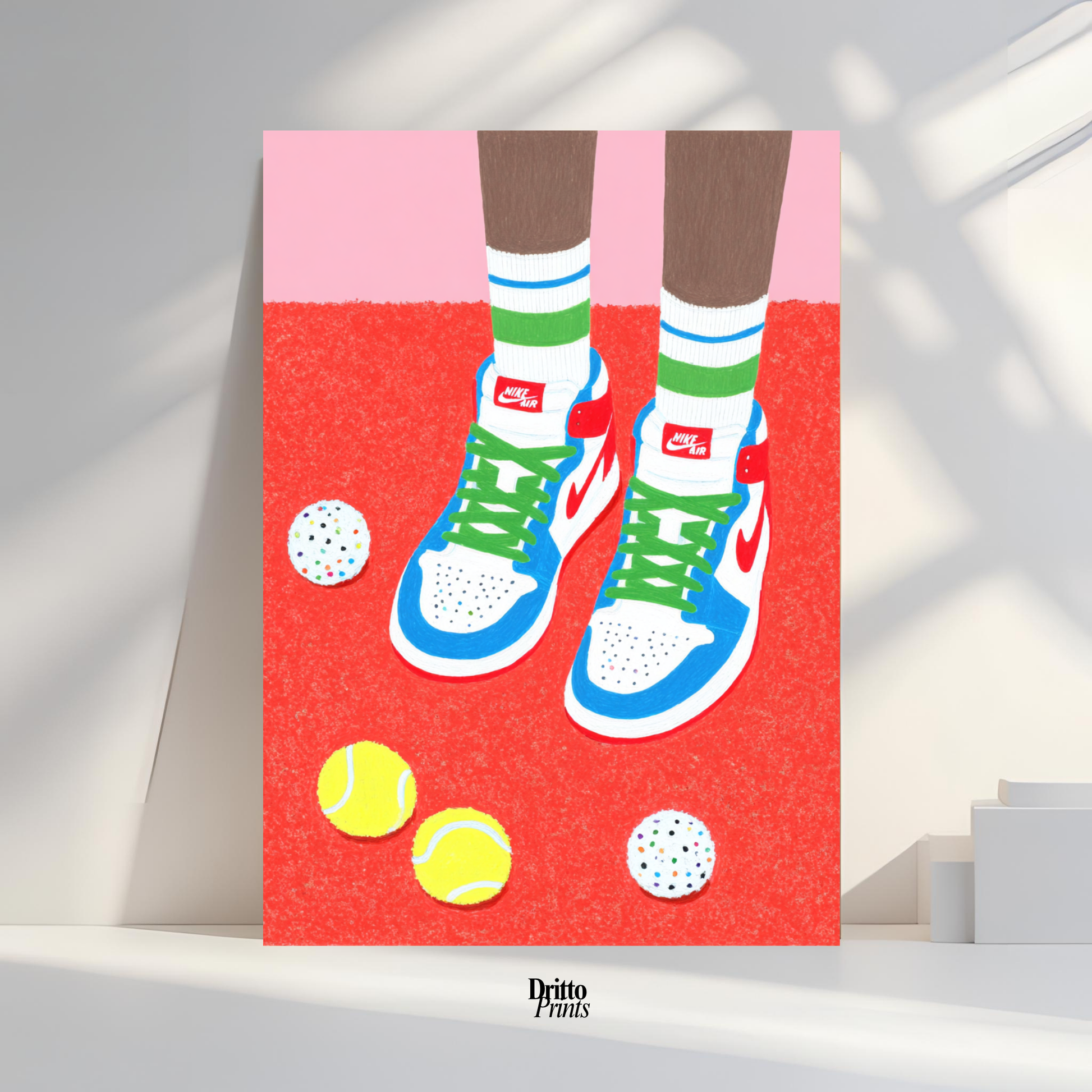 (PD31) Mocha Court Balls Poster