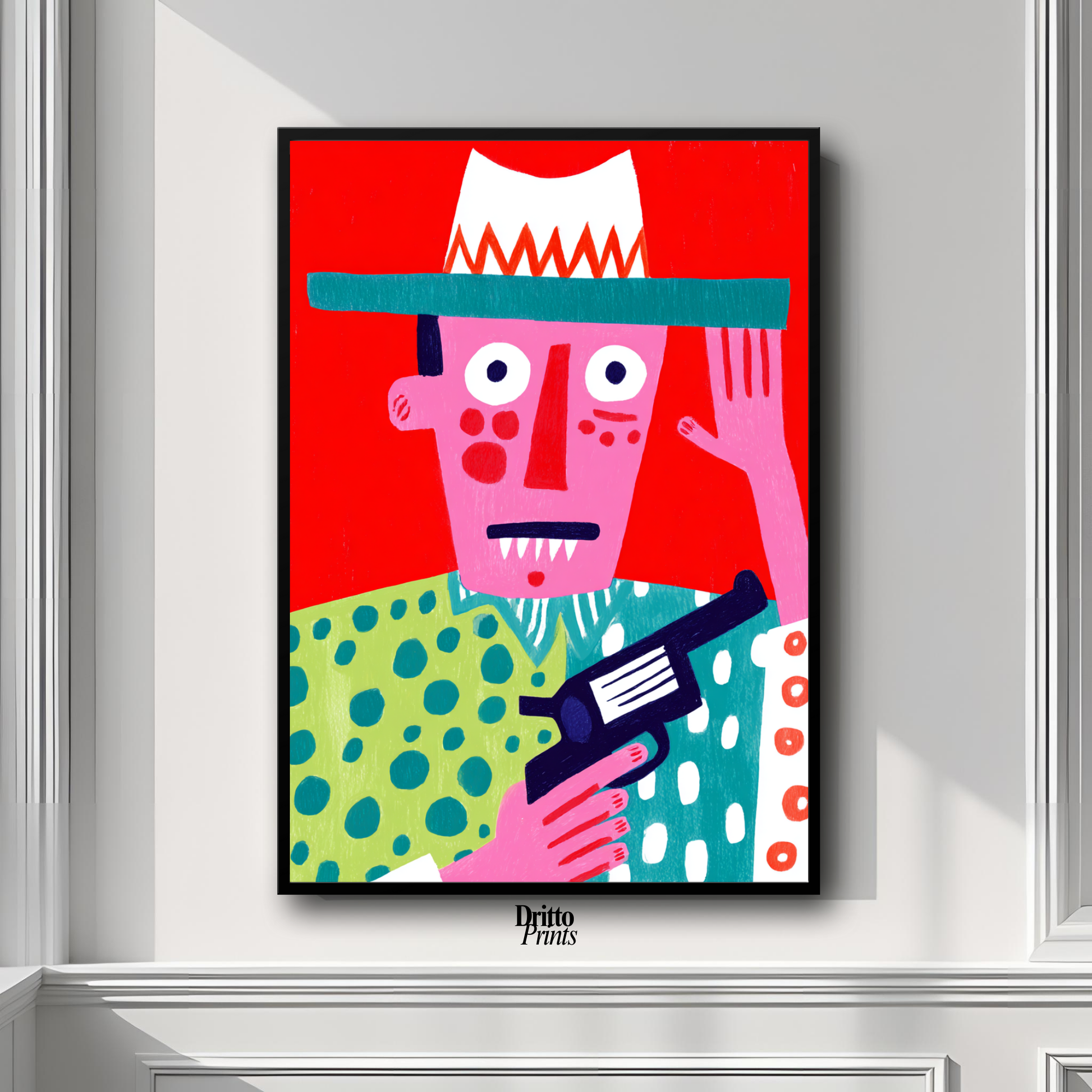 (FD43) Zombie Sheriff - Framed matte paper poster