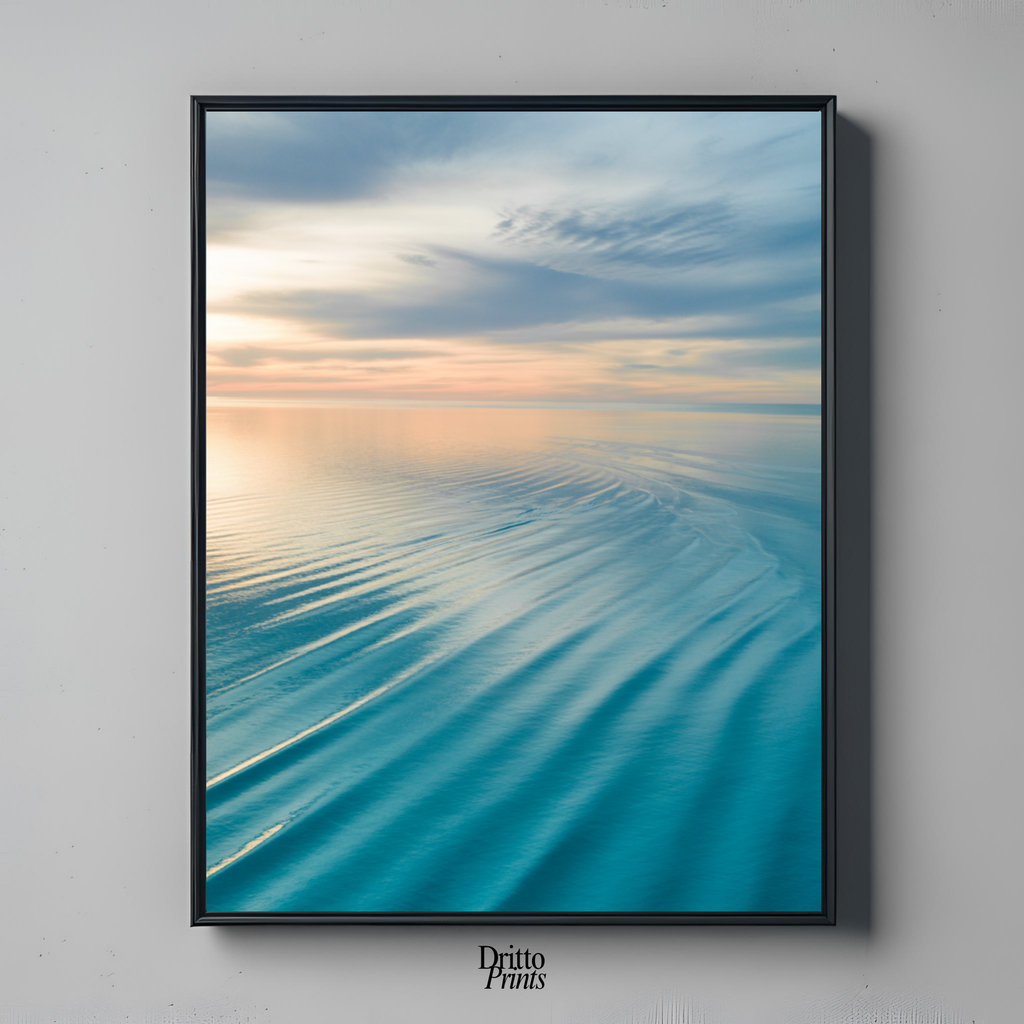 (FD16) Ocean in Pastel - Framed matte paper poster