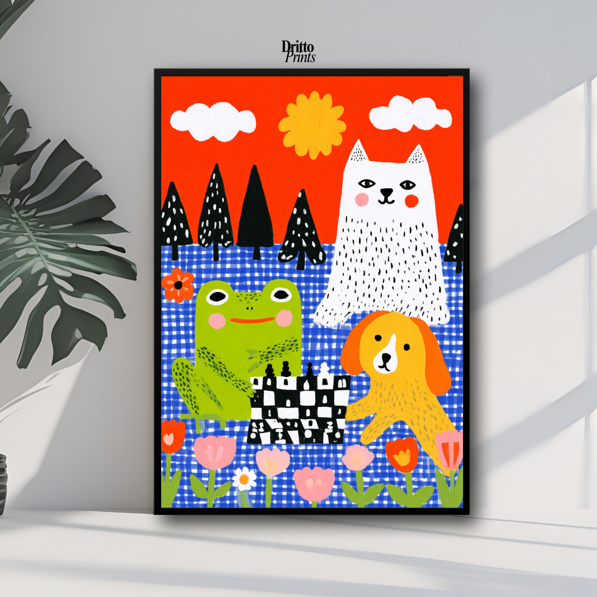 (FD49) The Game Night Trio – Framed matte paper poster