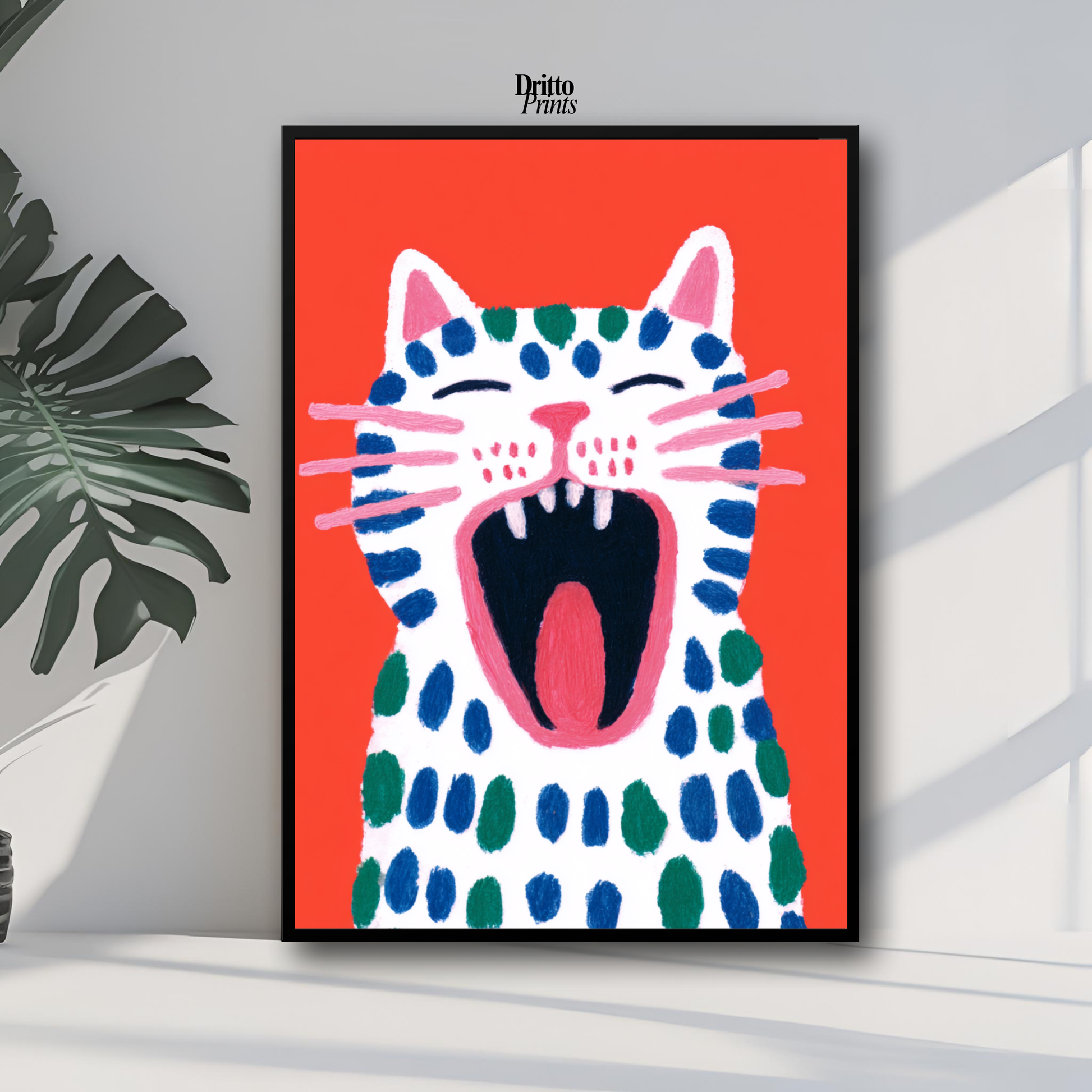 (FD48) The Screaming Paws - Framed matte paper poster