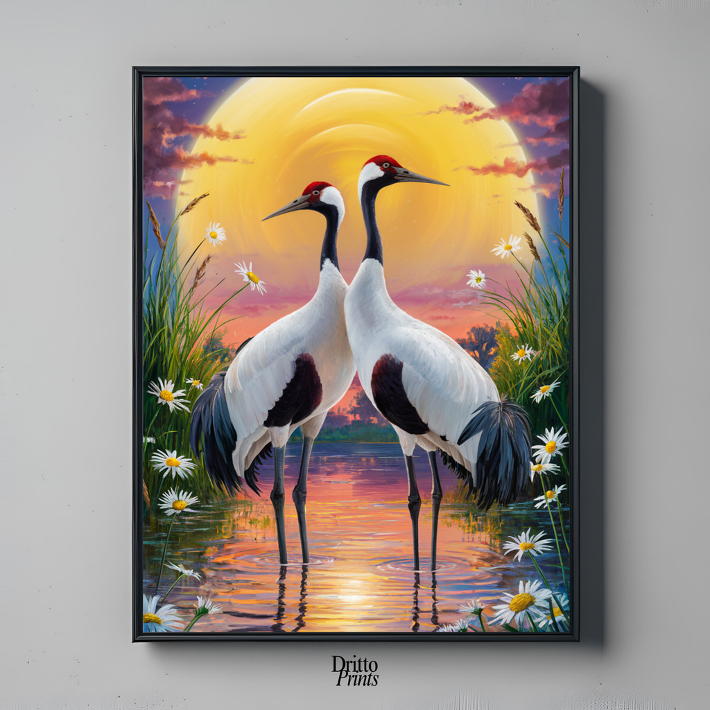 (FD18) Golden Companionship - Framed matte paper poster
