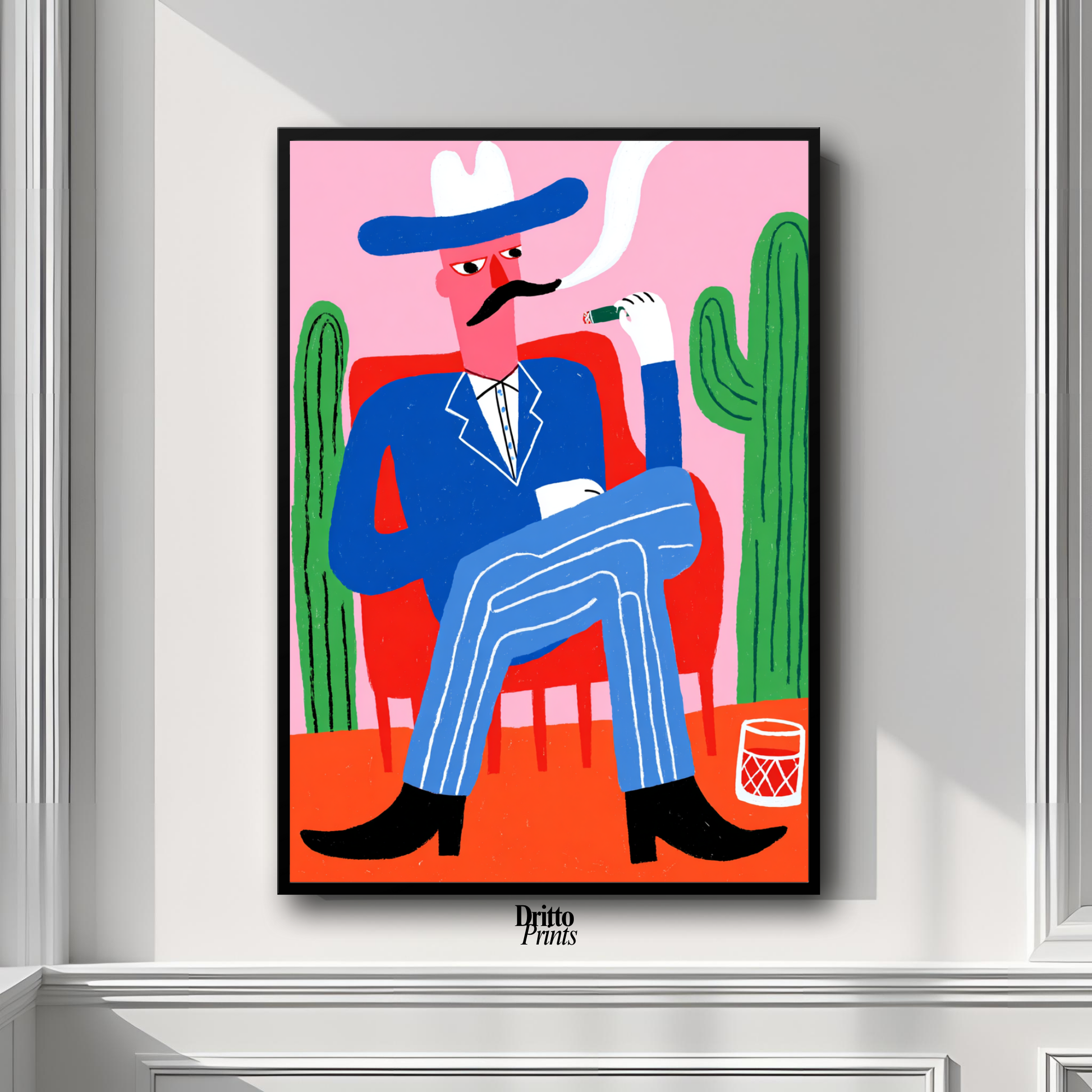 (FD41) Blood in the Glass – Gothic Gunslinger Framed matte paper poster
