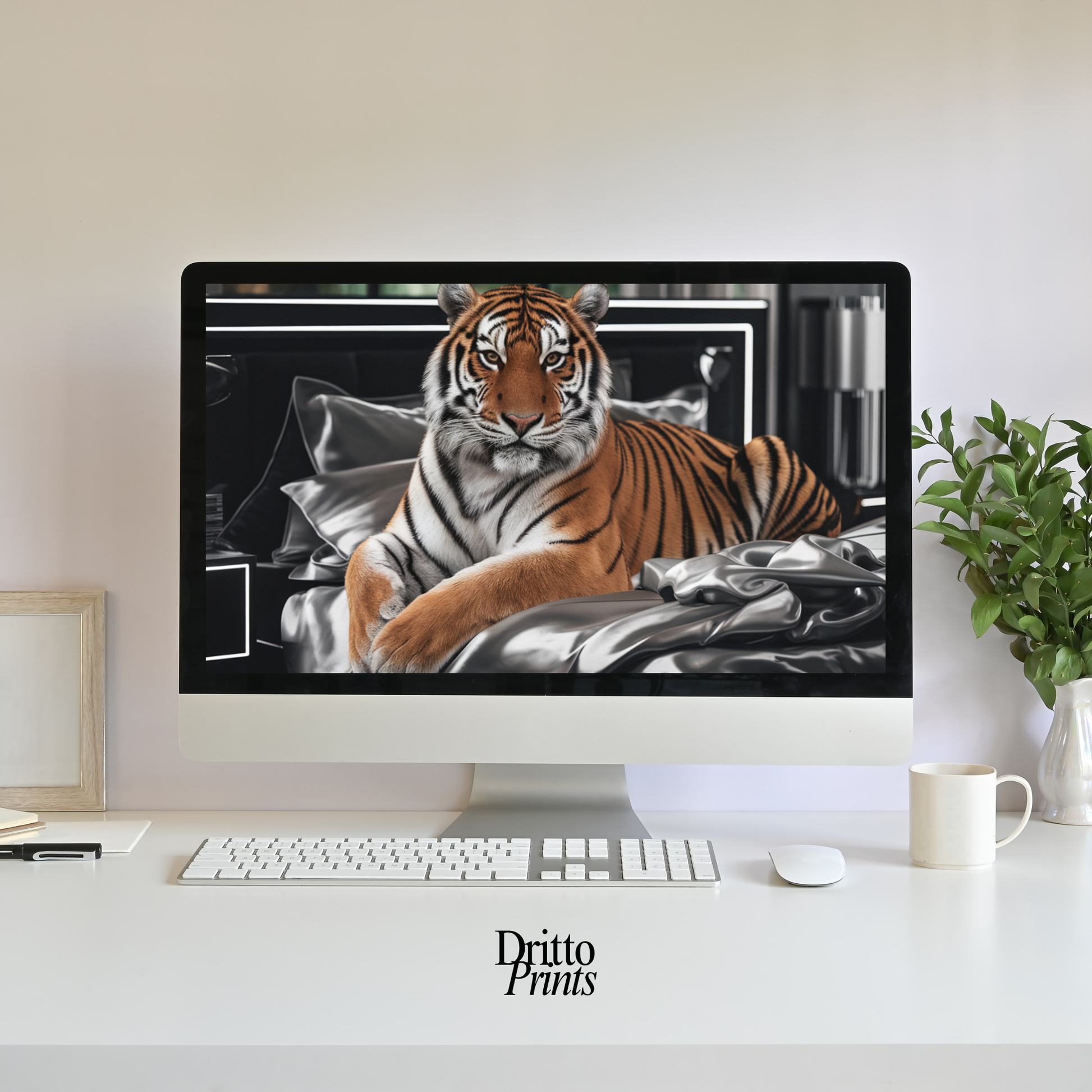 (FD3) A Majestic Tiger Luxe - Framed matte paper poster