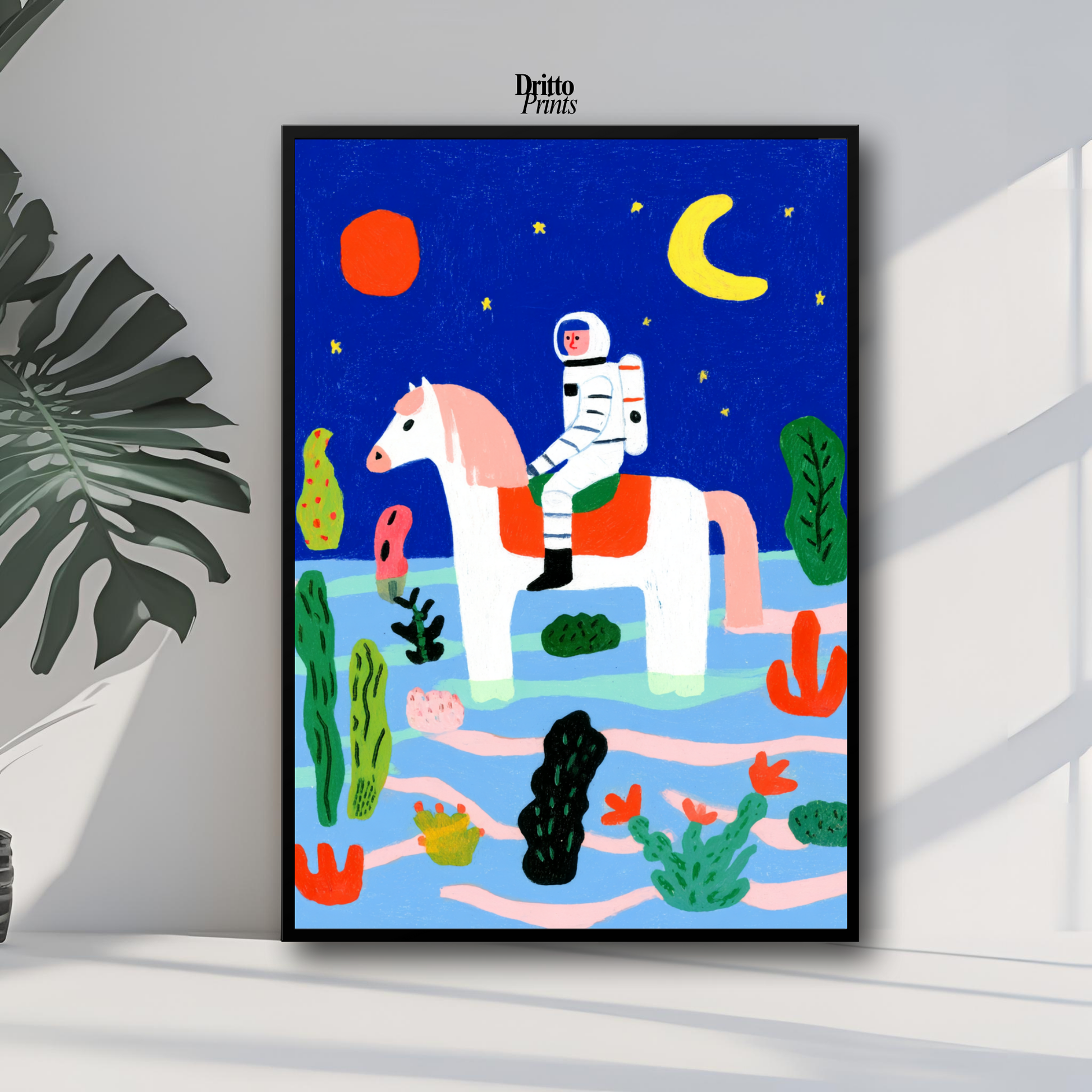 (FD42) Ghost Rider of the Midnight Tides – Framed Matte Paper Poster