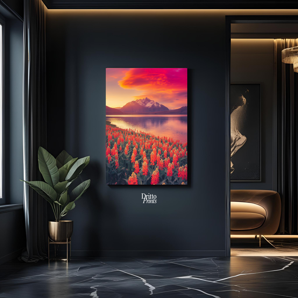 (CF3) Golden Hour Symphony - Framed canvas