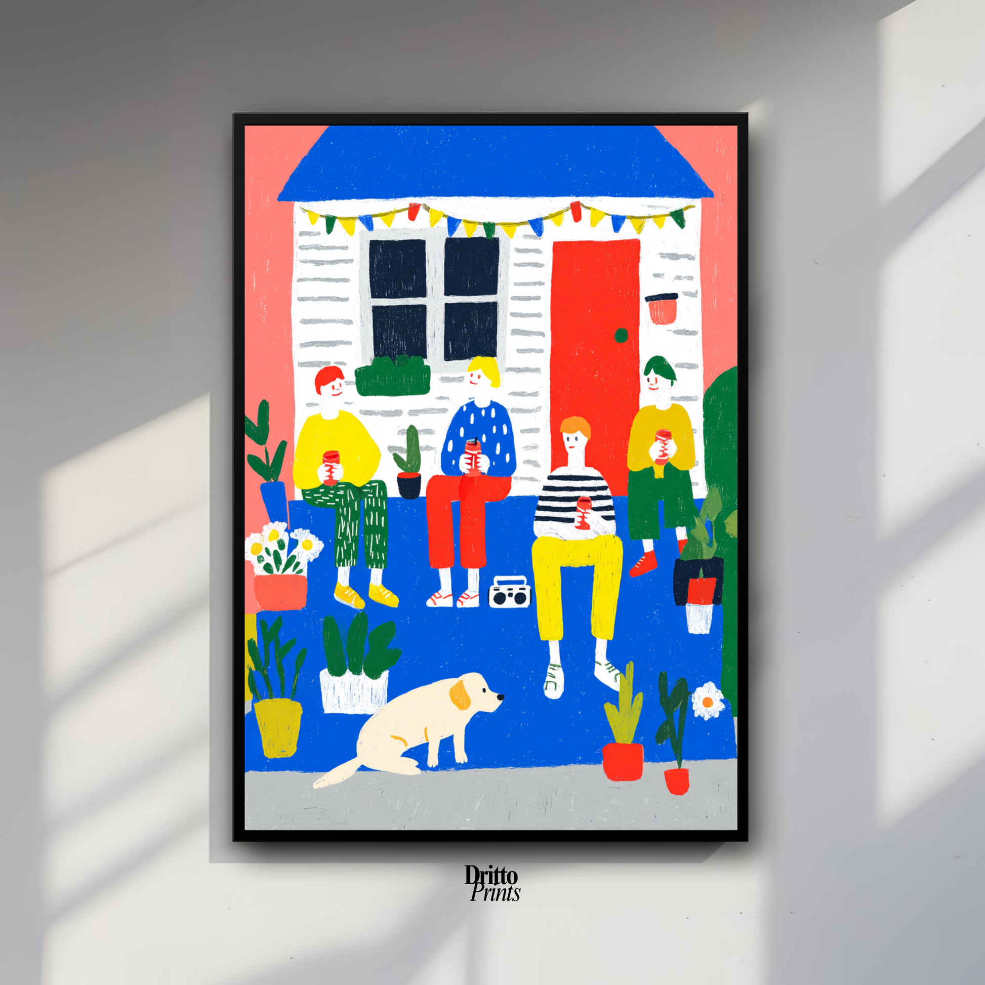 (FD47) Summer Evenings 1984 - Framed matte paper poster