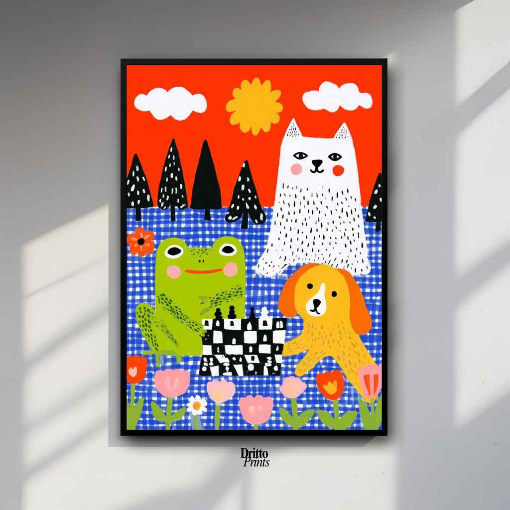 (FD49) The Game Night Trio – Framed matte paper poster