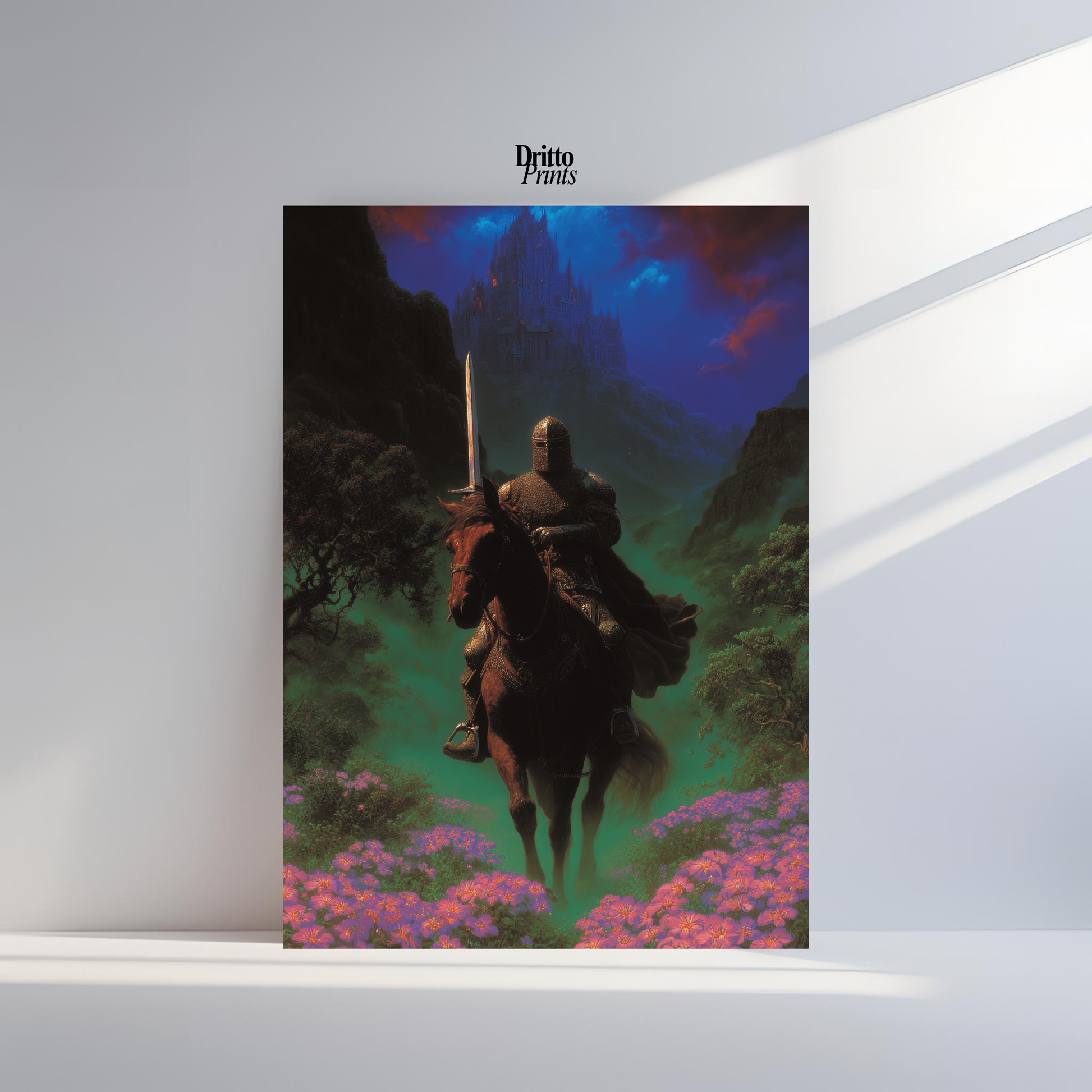 (PD24) Moonlit Bloom: The Knight Among Violets - Poster