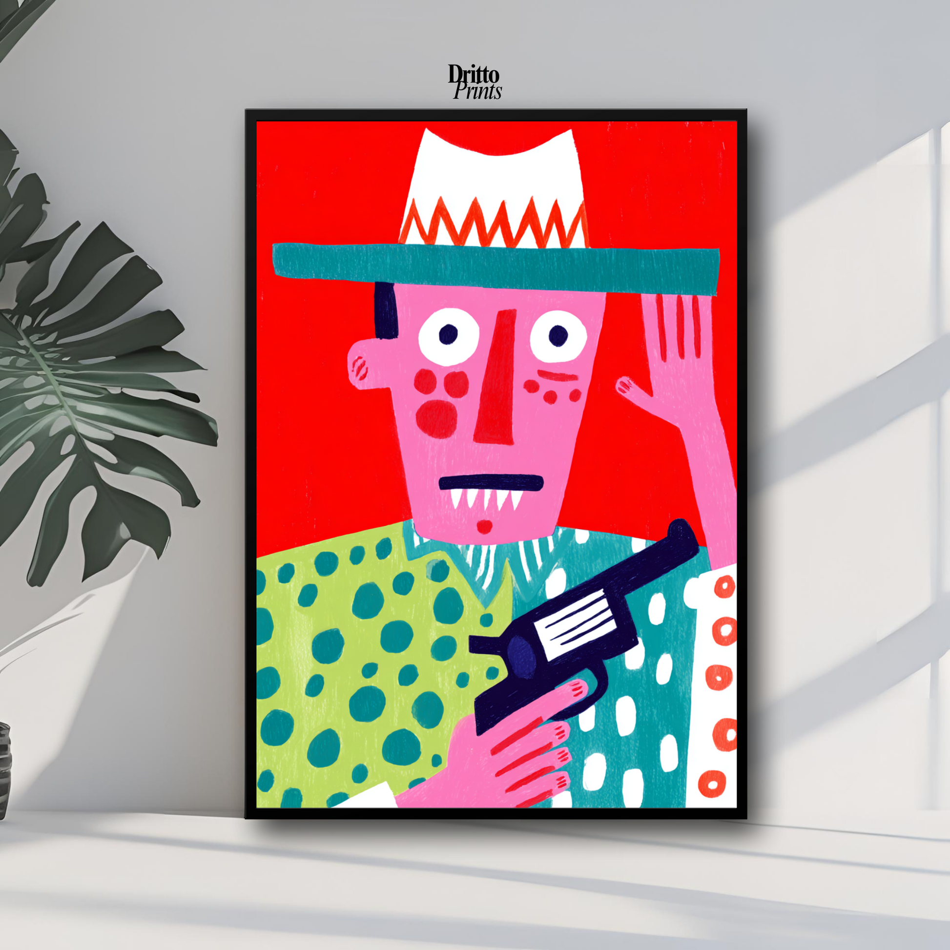 (FD43) Zombie Sheriff - Framed matte paper poster
