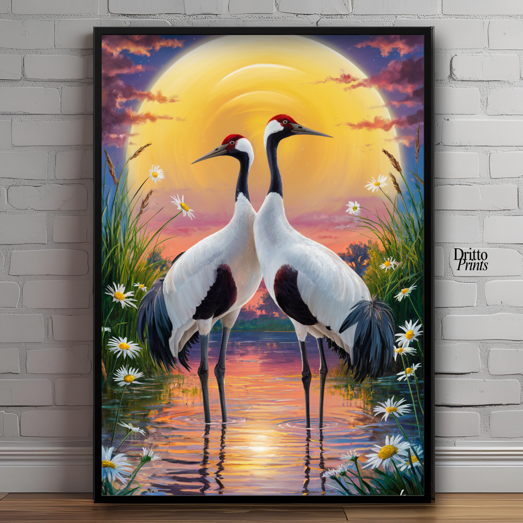 (FD18) Golden Companionship - Framed matte paper poster