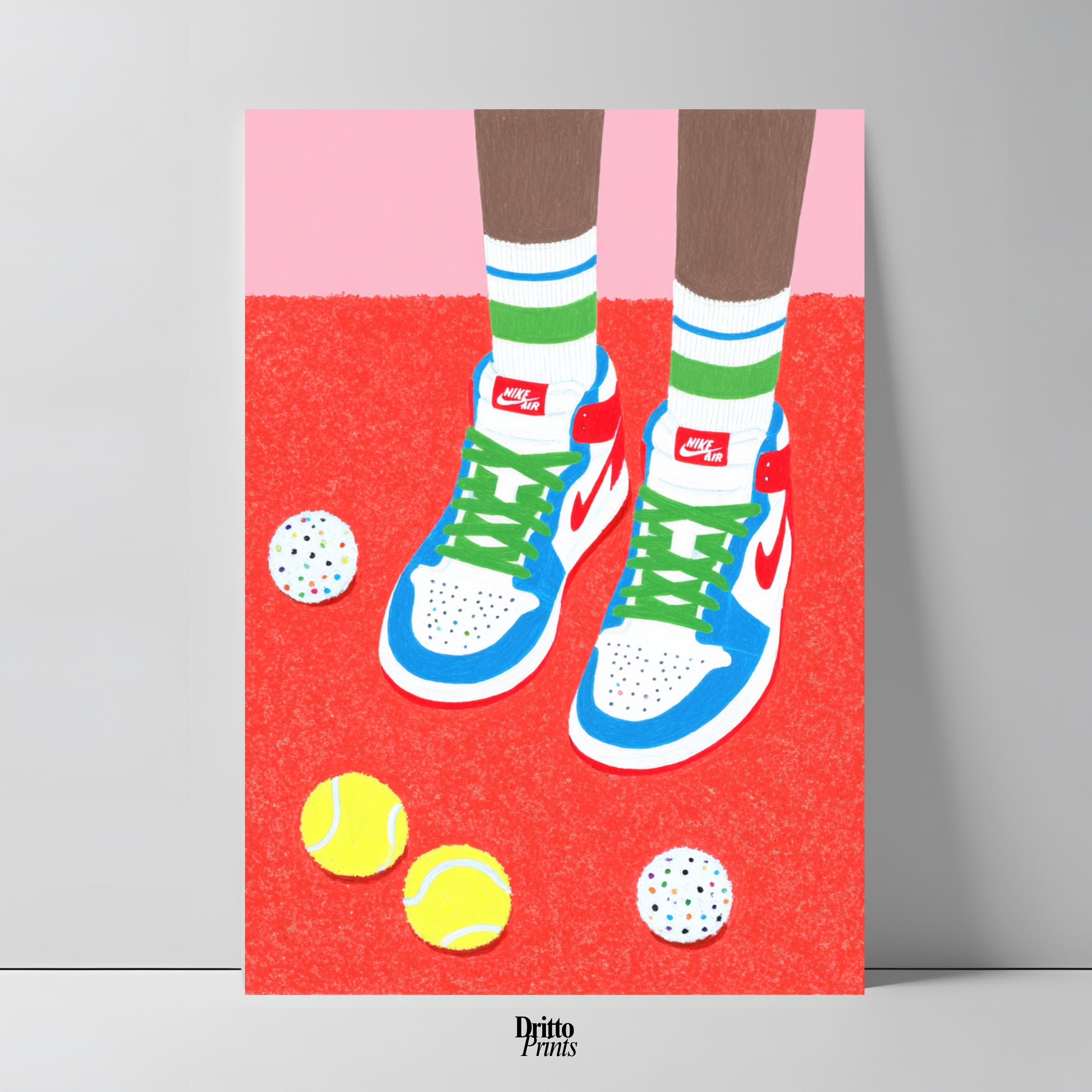 (PD31) Mocha Court Balls Poster