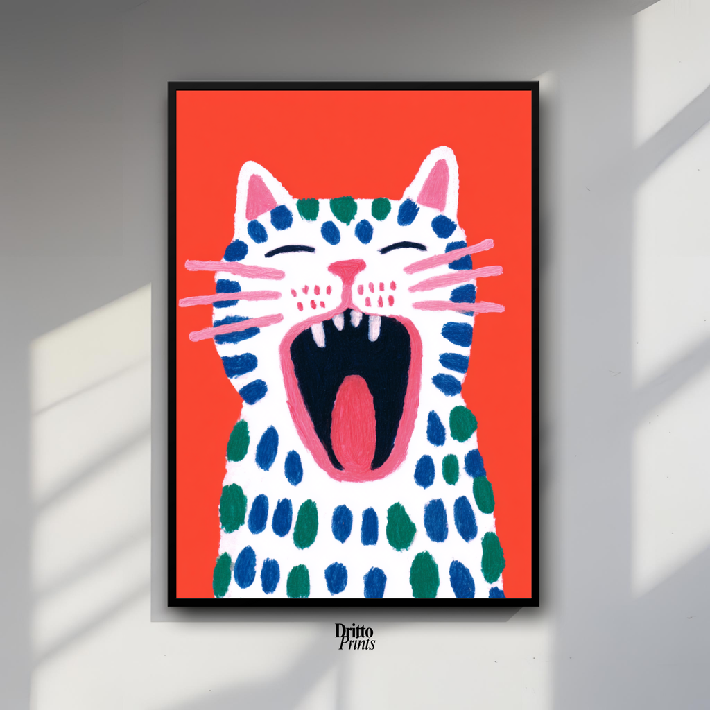 (FD48) The Screaming Paws - Framed matte paper poster