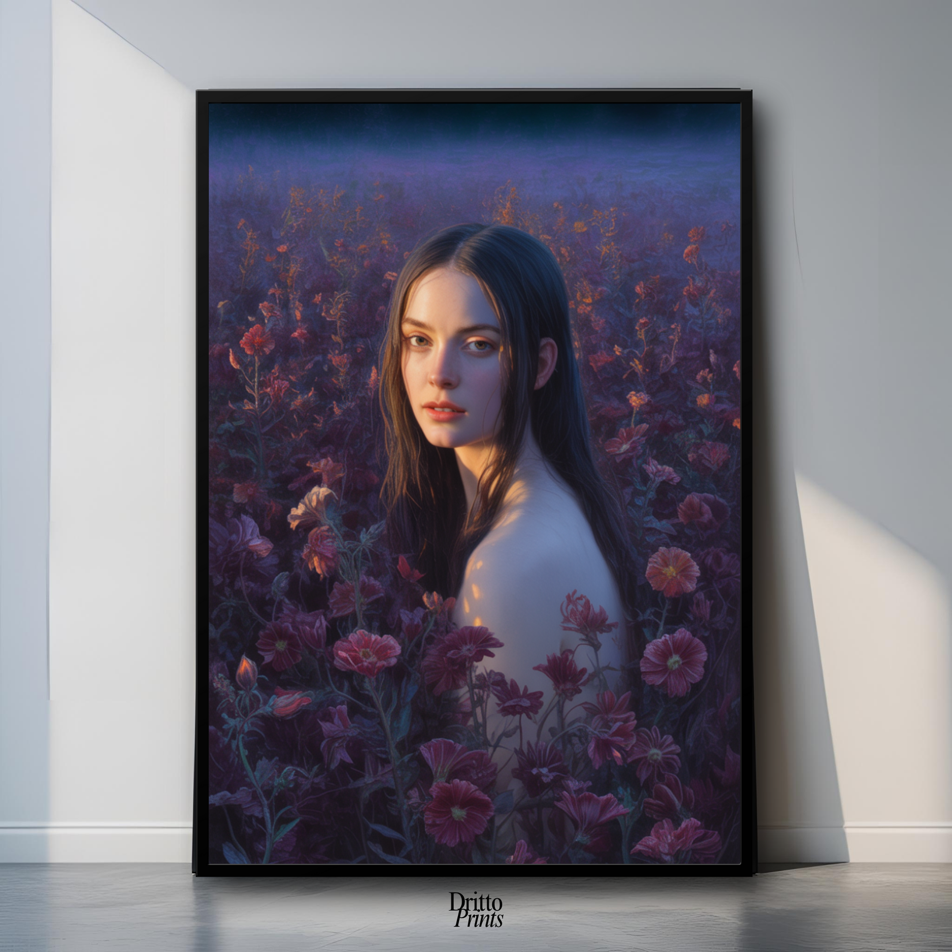 (FD21) Eclipsed in Bloom - Framed matte paper poster