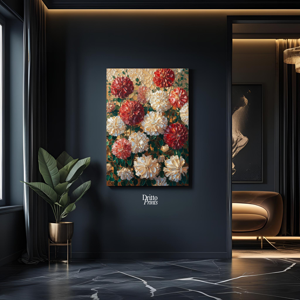 (CF2) Floral Symphony - Framed canvas