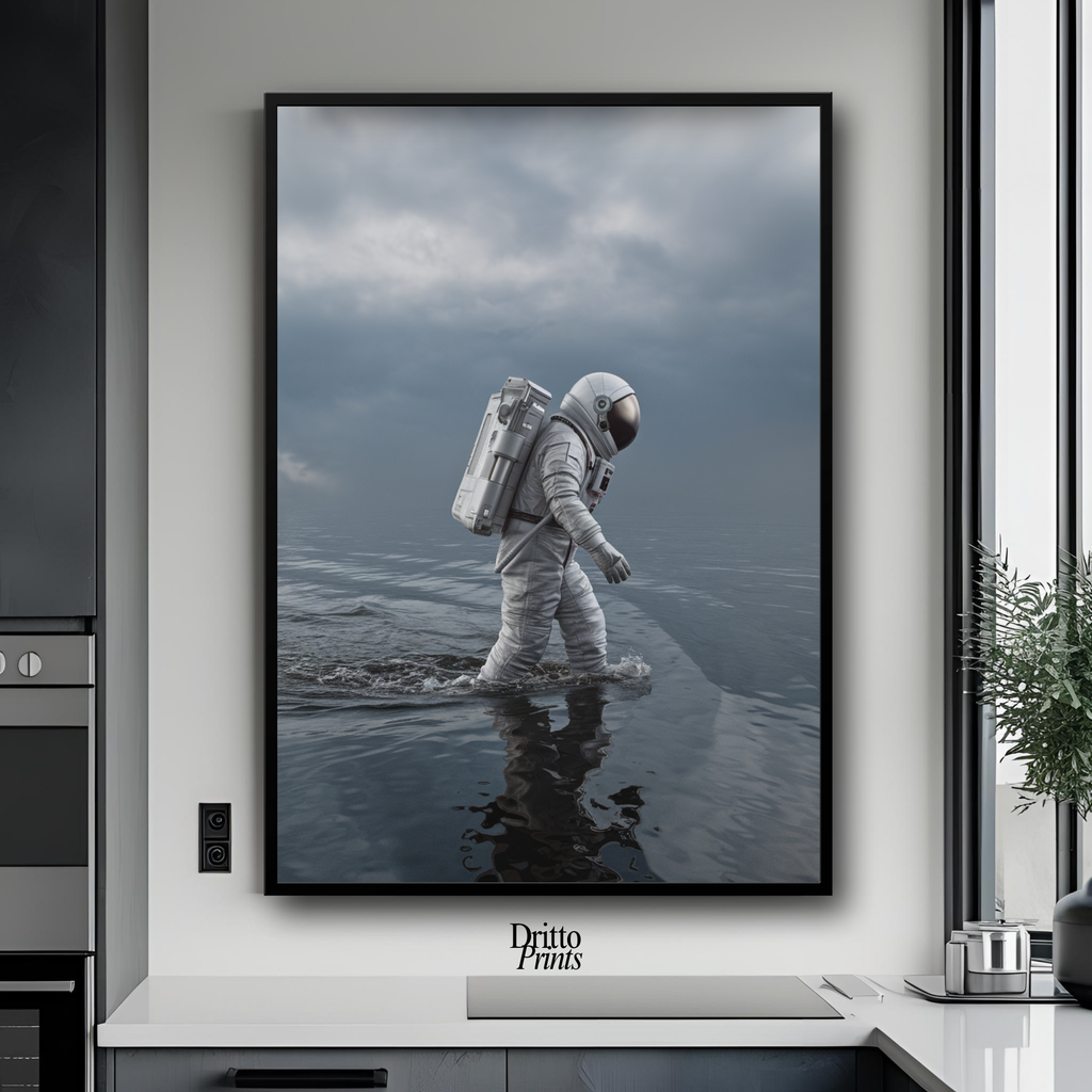 (FD25) Astronaut in Echo - Framed matte paper poster