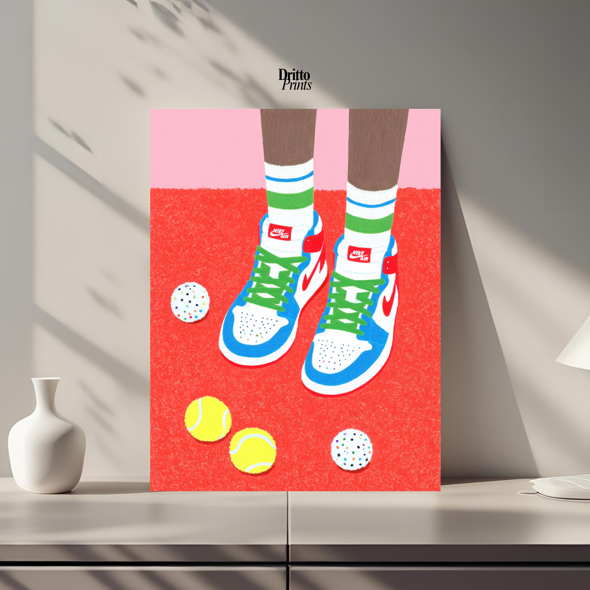(PD31) Mocha Court Balls Poster
