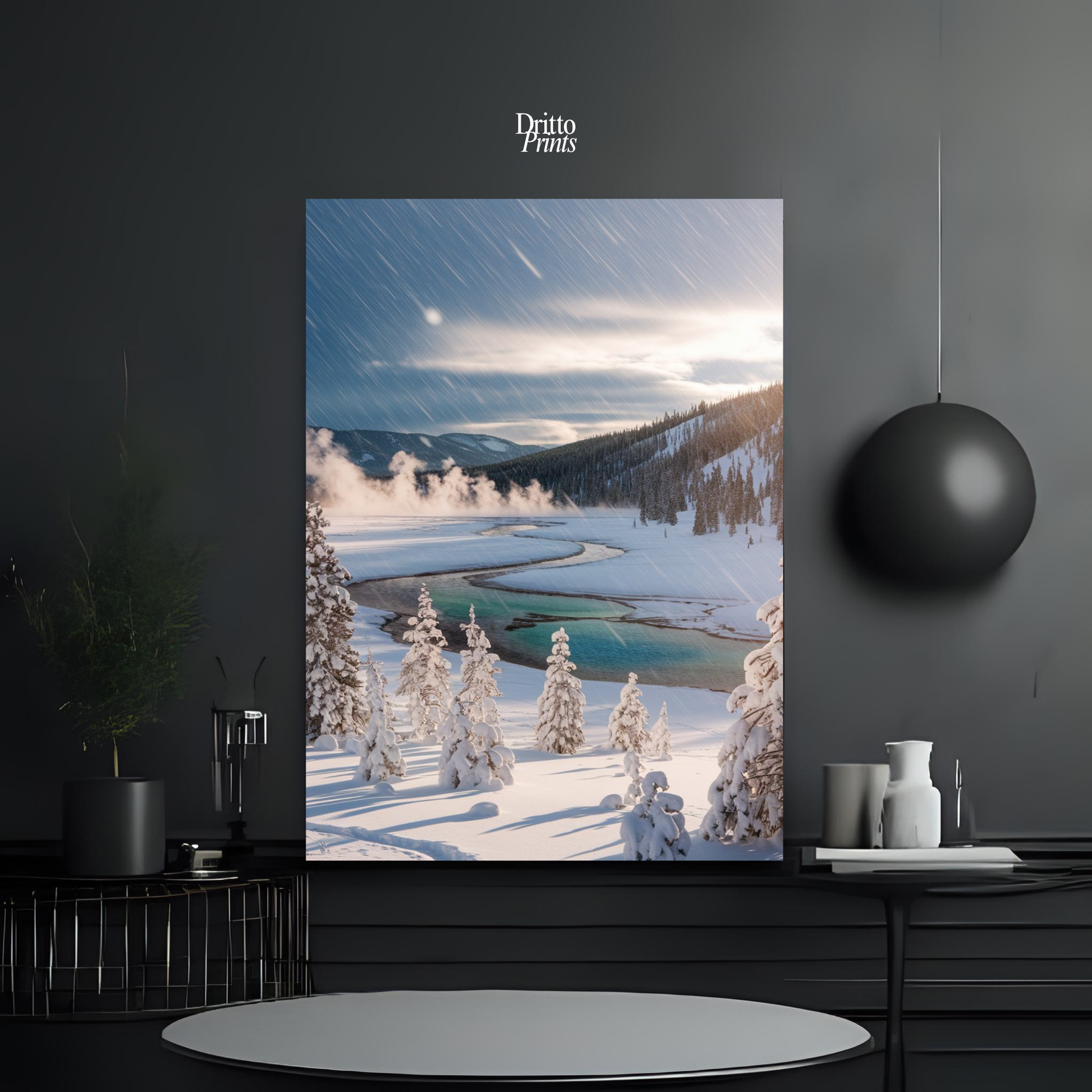 (CD8) Blizzard's Embrace - Yellowstone Winter - Canvas