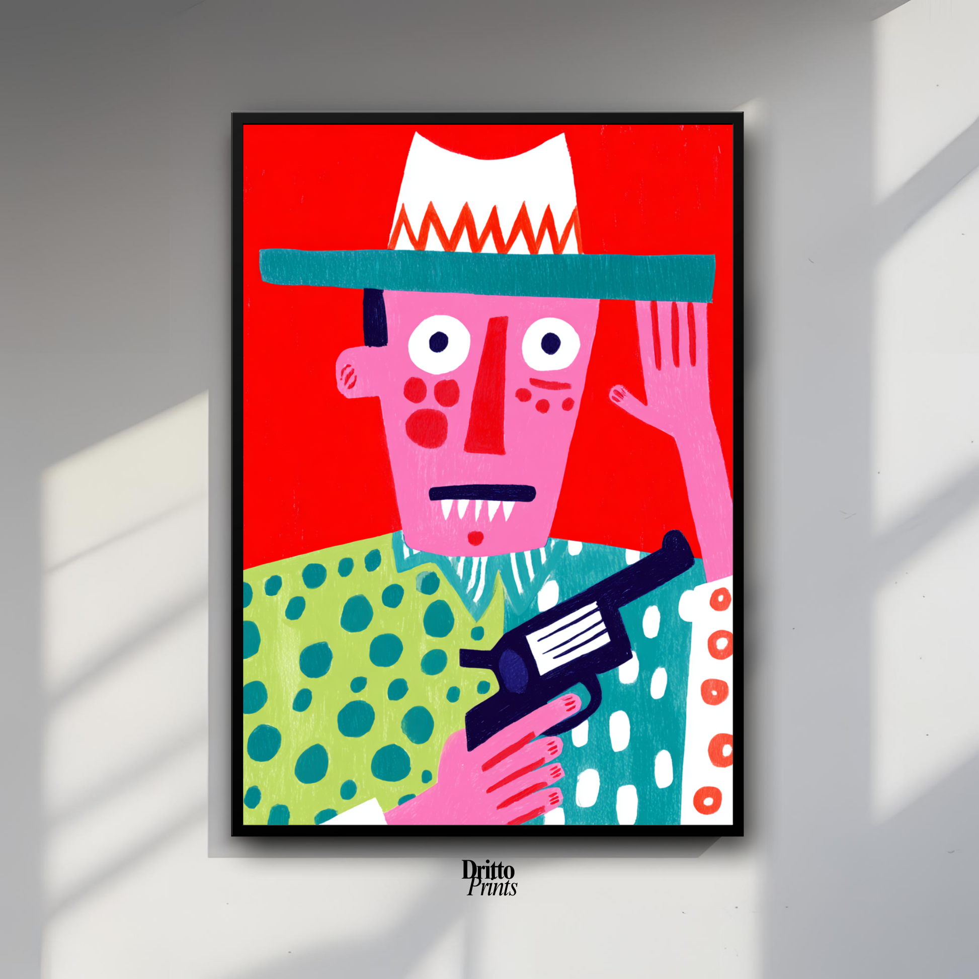 (FD43) Zombie Sheriff - Framed matte paper poster