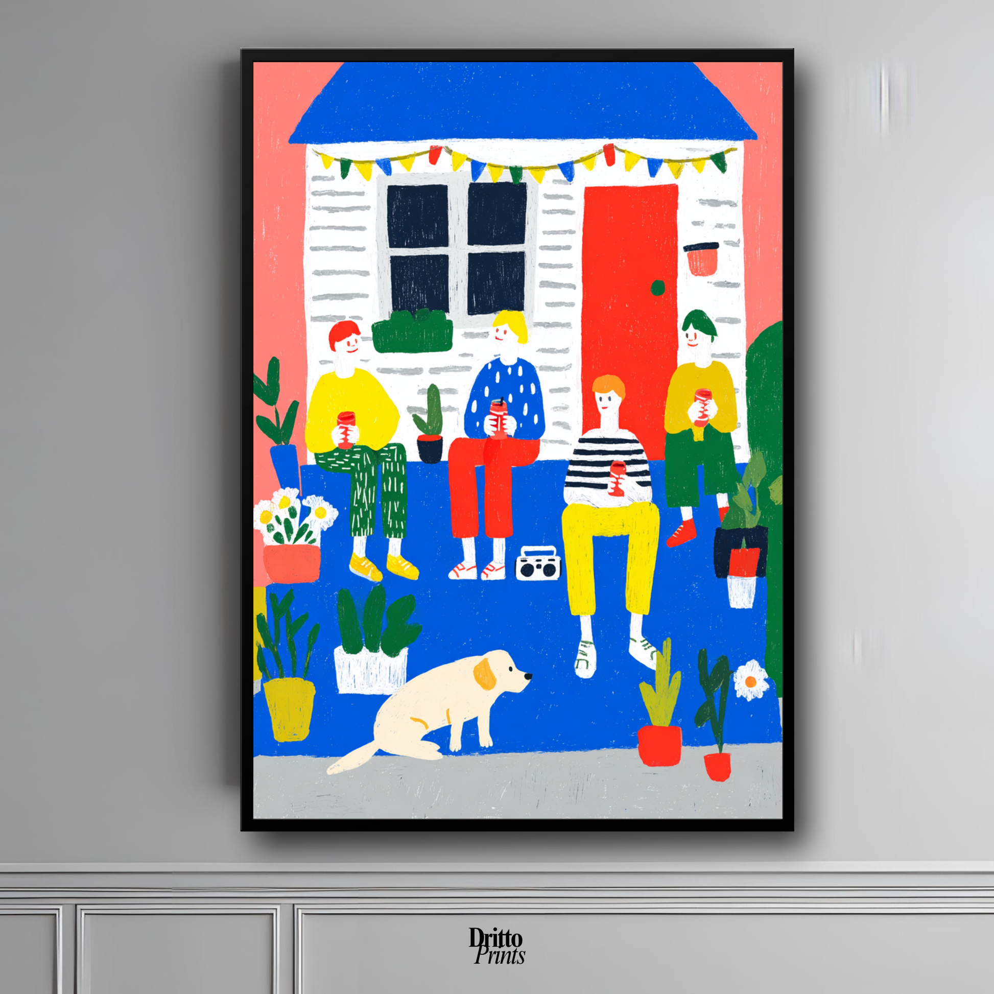 (FD47) Summer Evenings 1984 - Framed matte paper poster