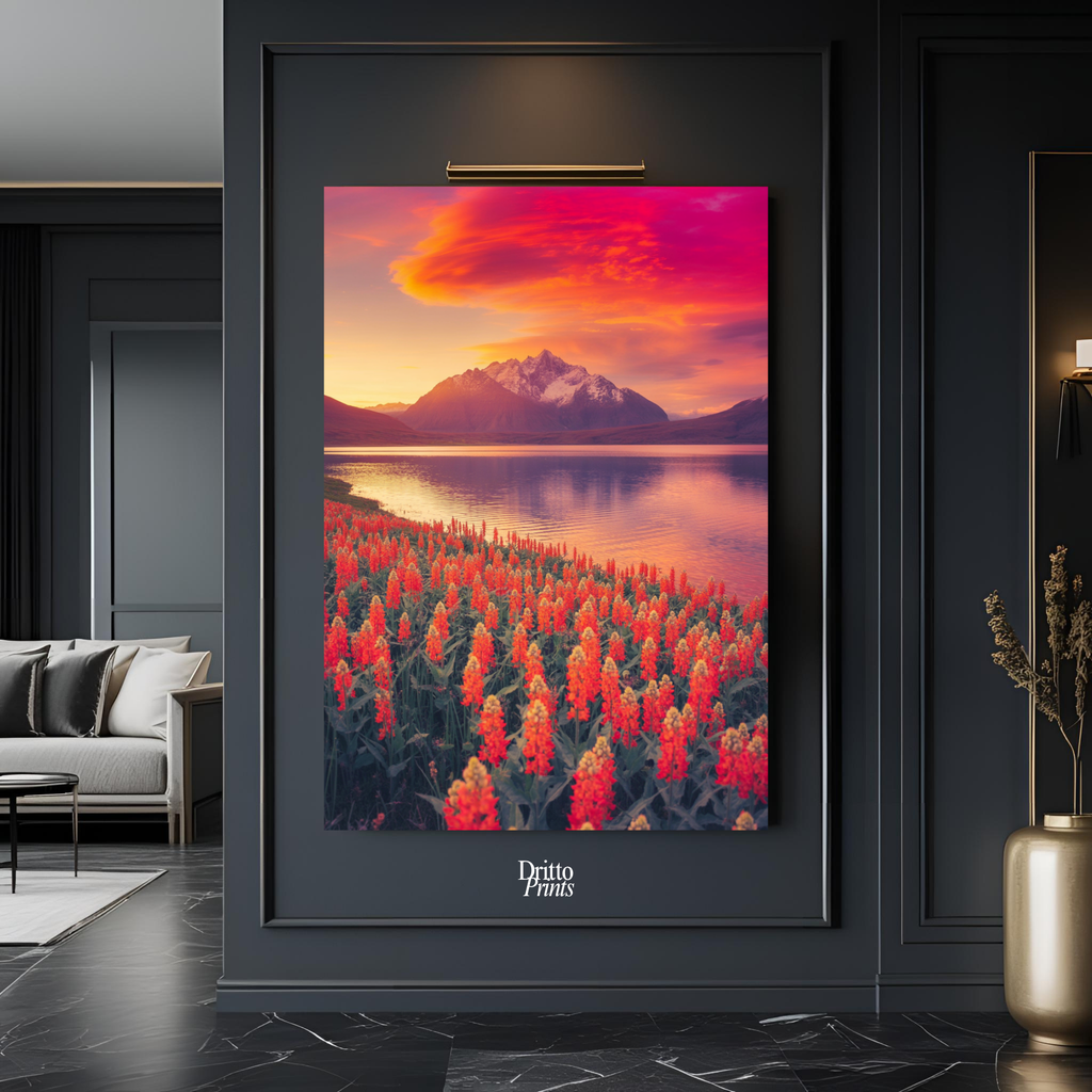 (CF3) Golden Hour Symphony - Framed canvas