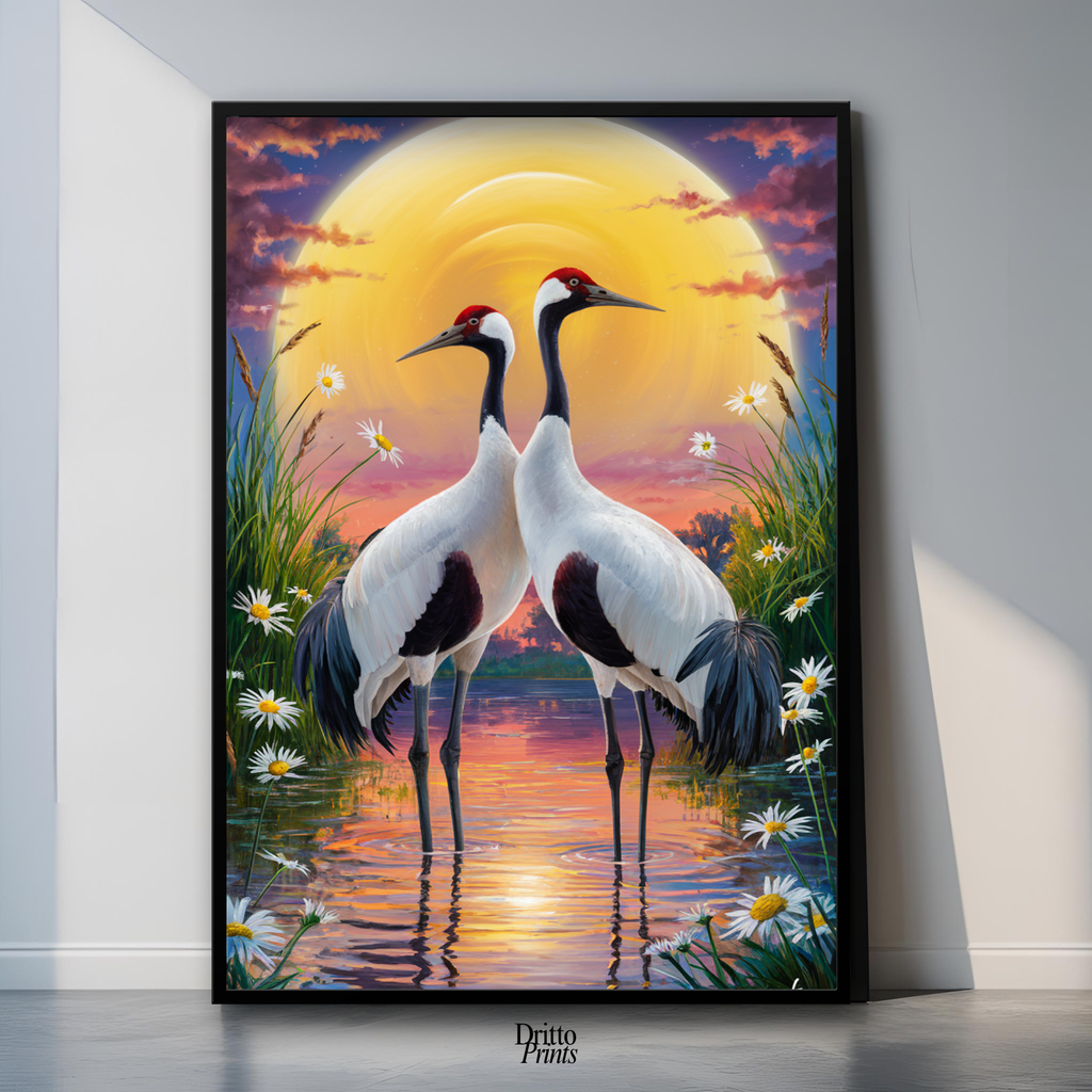 (FD18) Golden Companionship - Framed matte paper poster