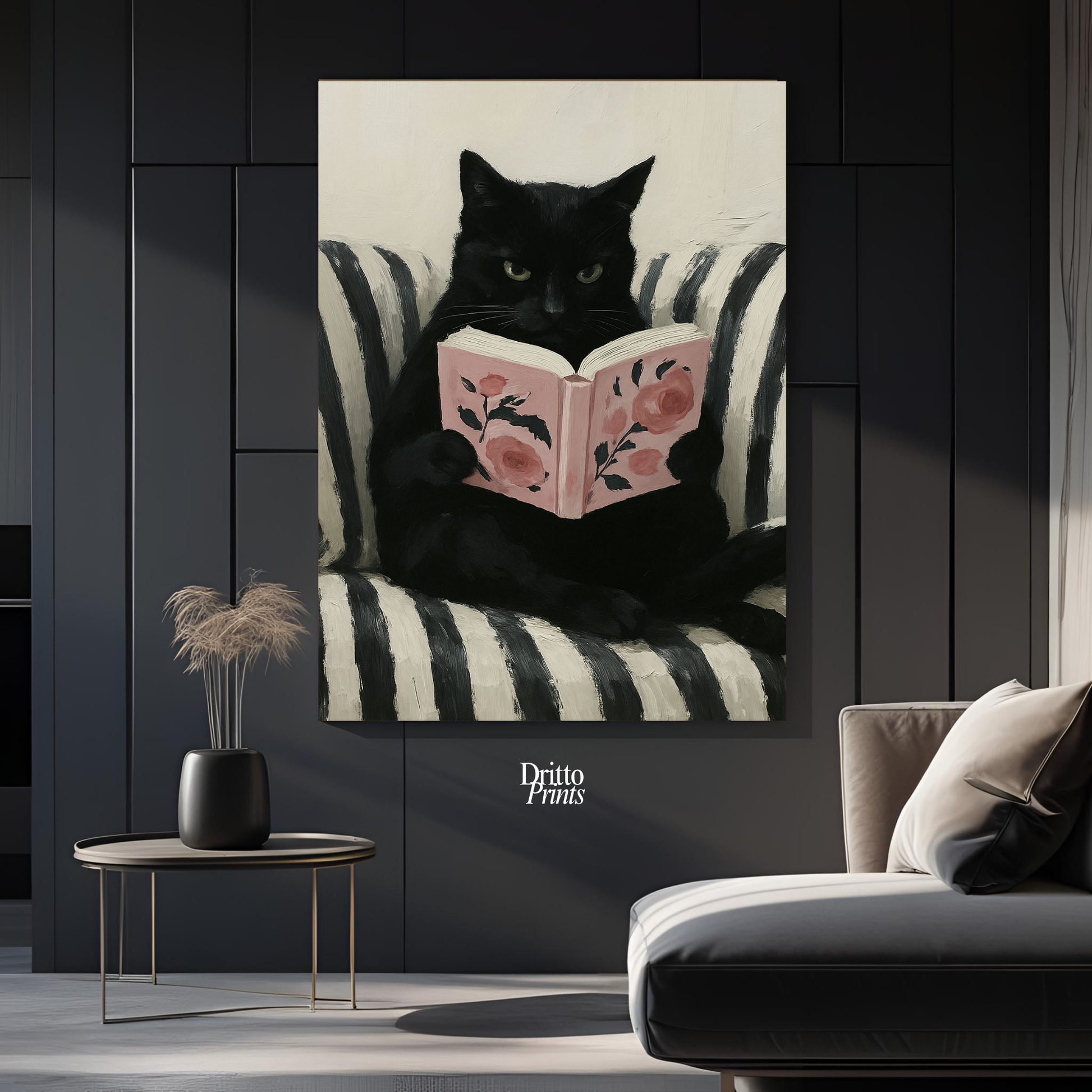 (PD4) The Cat Who Read in Stripes - Poster