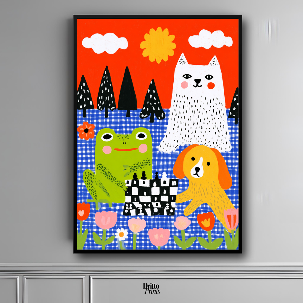 (FD49) The Game Night Trio – Framed matte paper poster